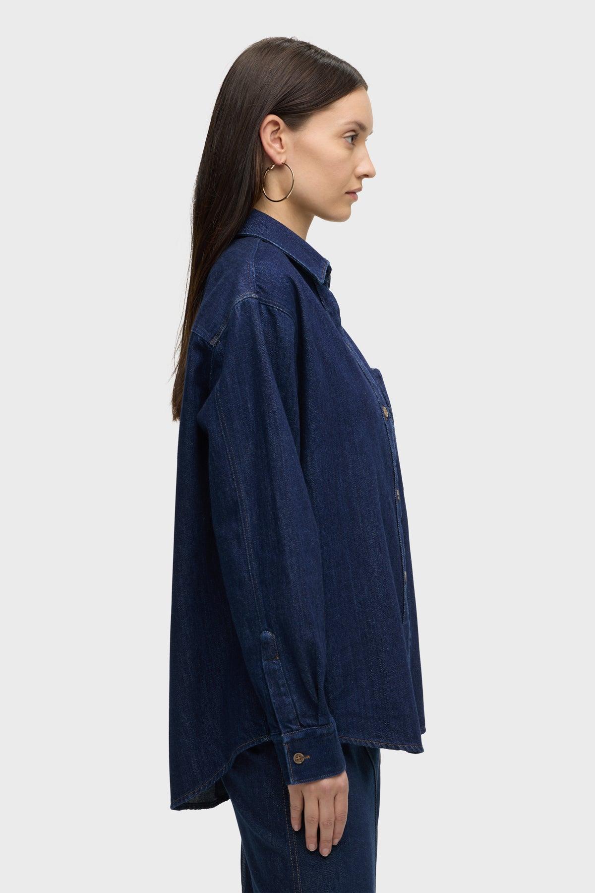 Oversized Button Down Shirt Female Product Image
