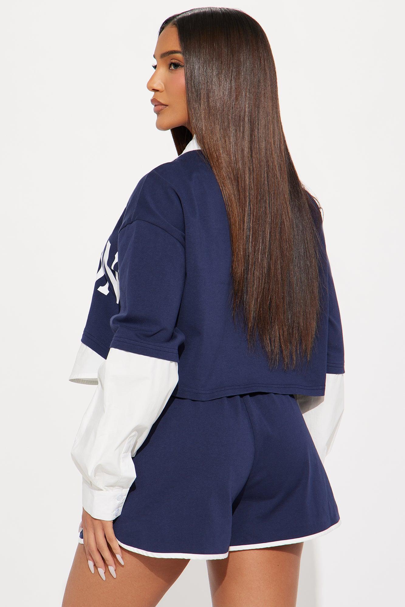 Too Fresh Short Set - Navy Product Image