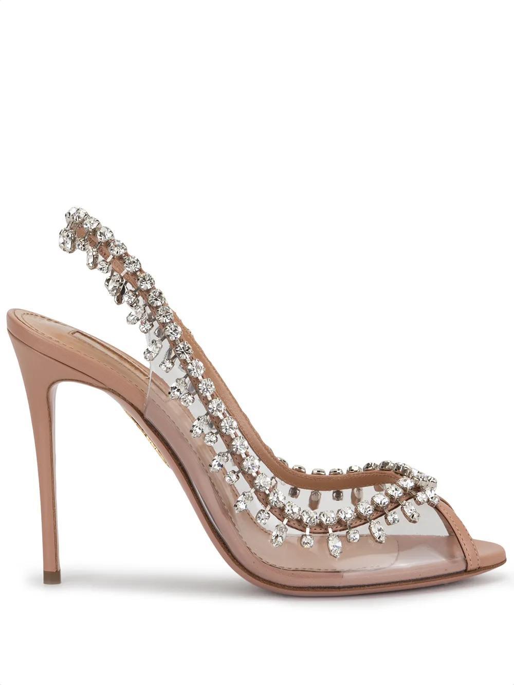 110mm Temptation crystal-embellished pumps Product Image