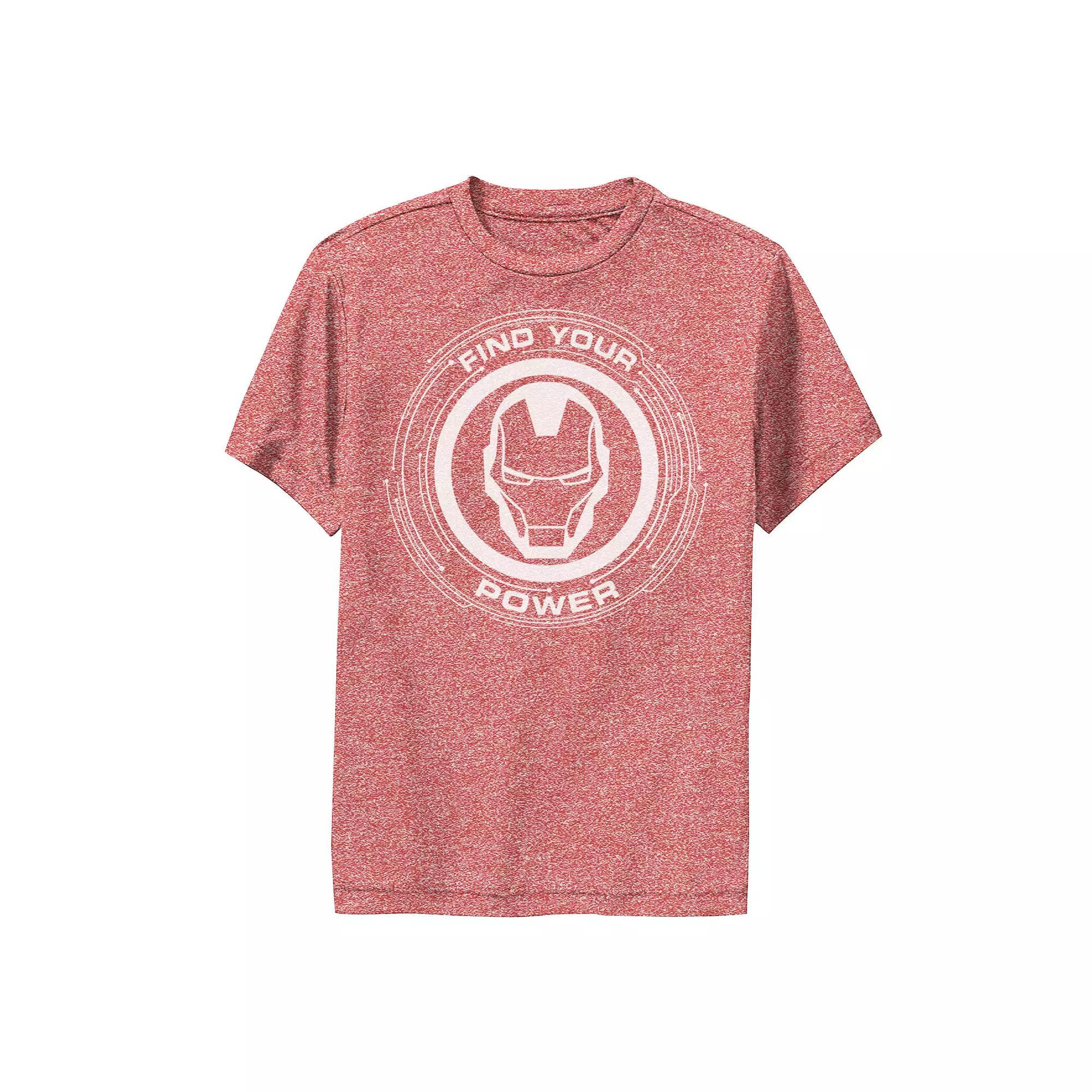 Boys 8-20 Marvel Iron Man Find Your Power Performance Tee, Boy's, Size: Medium, Red Grey Product Image