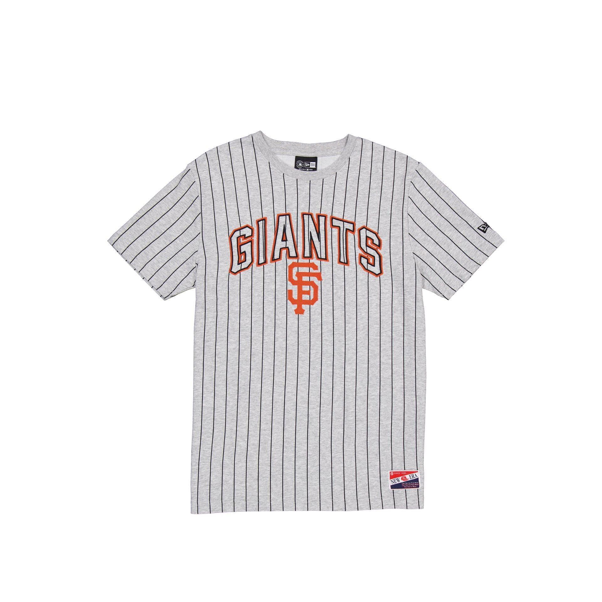 San Francisco Giants Throwback Gray Pinstripe T-Shirt Male Product Image