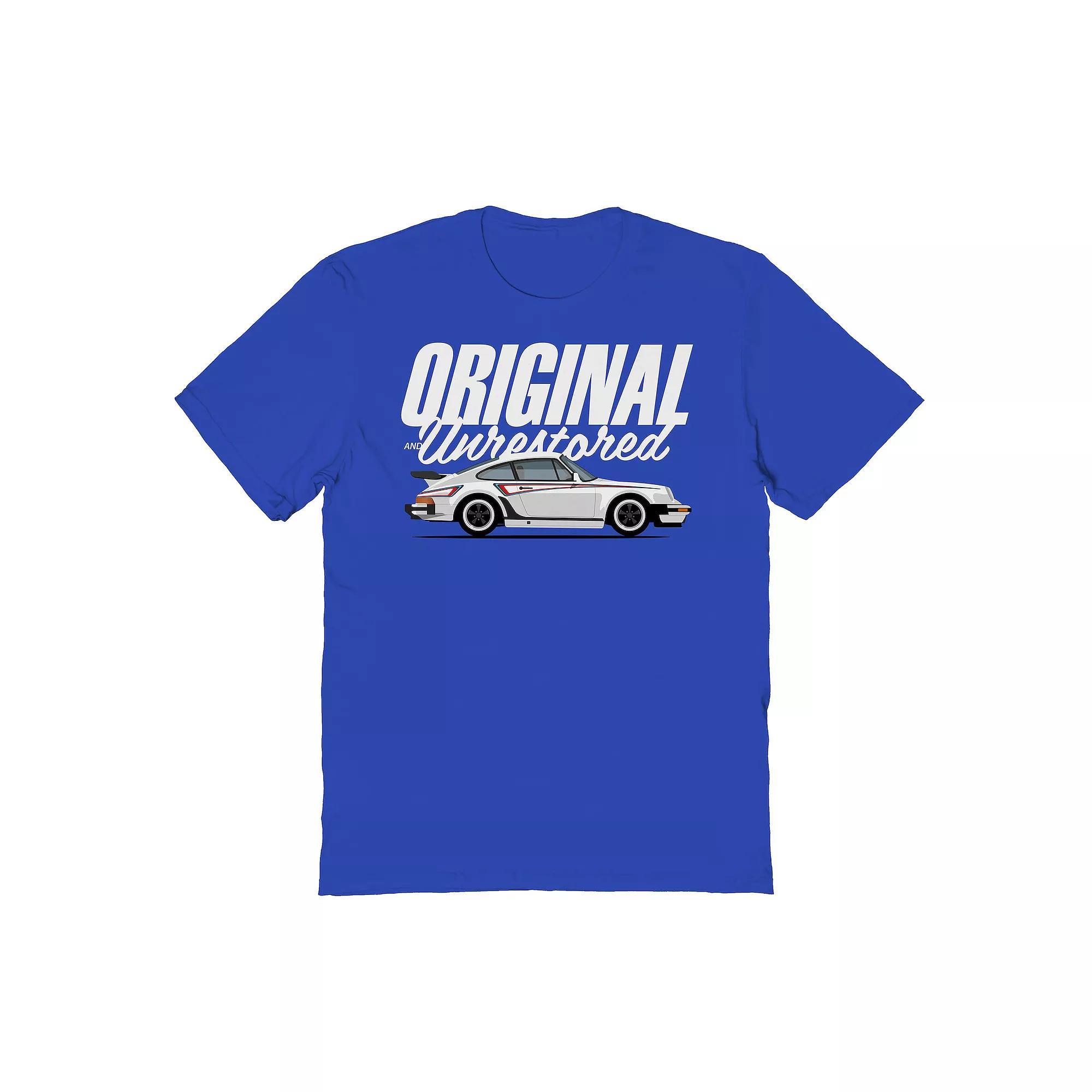 Men's Original & Unrestored Porker Car Graphic Tee, Size: Small, Royal Product Image