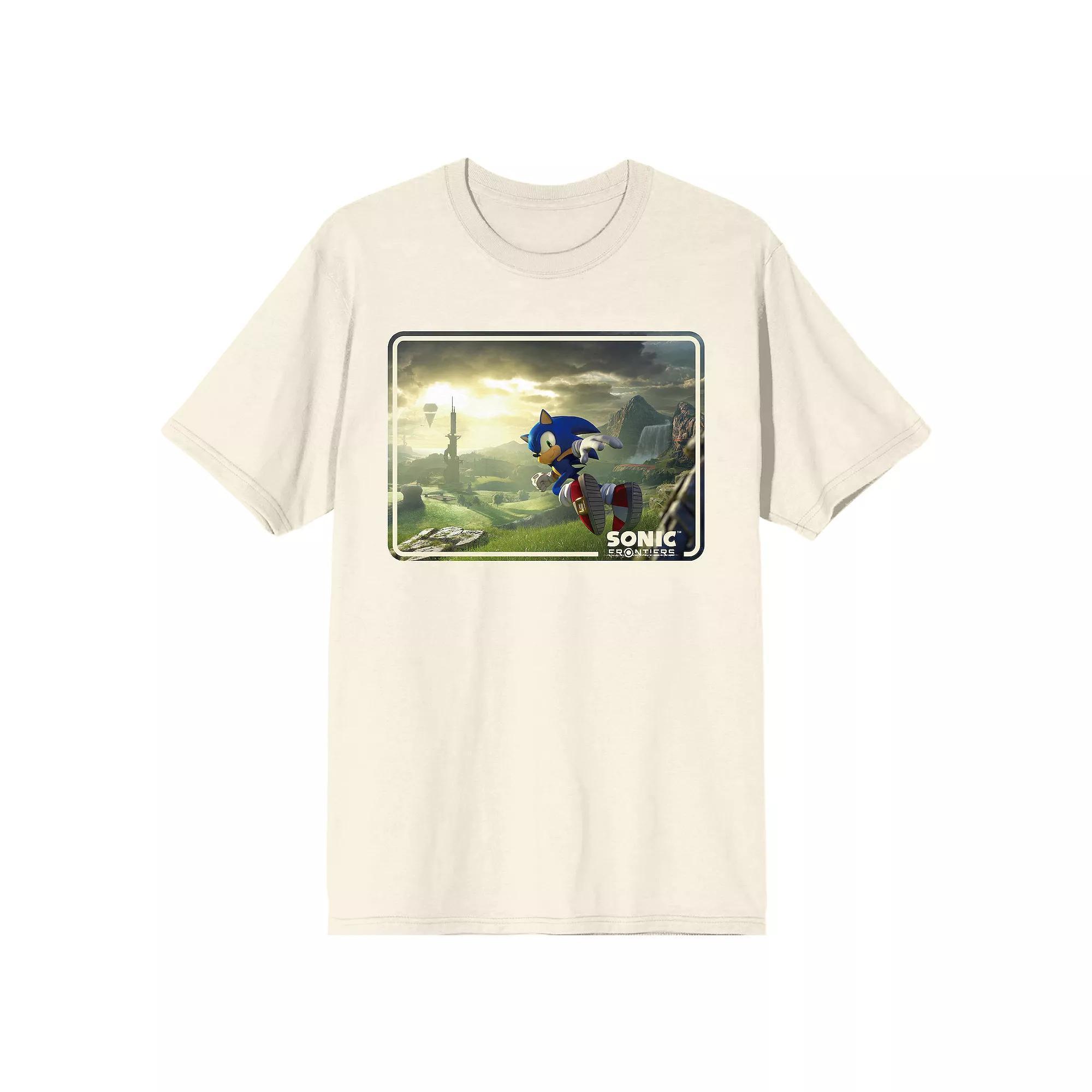 Men's Sonic Frontiers Videogame Graphic Tee, Size: Small, Off White Product Image