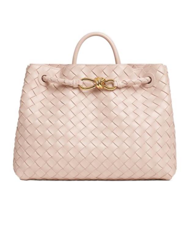 BOTTEGA VENETA Small Leather Andiamo Shoulder Bag In Pink Product Image