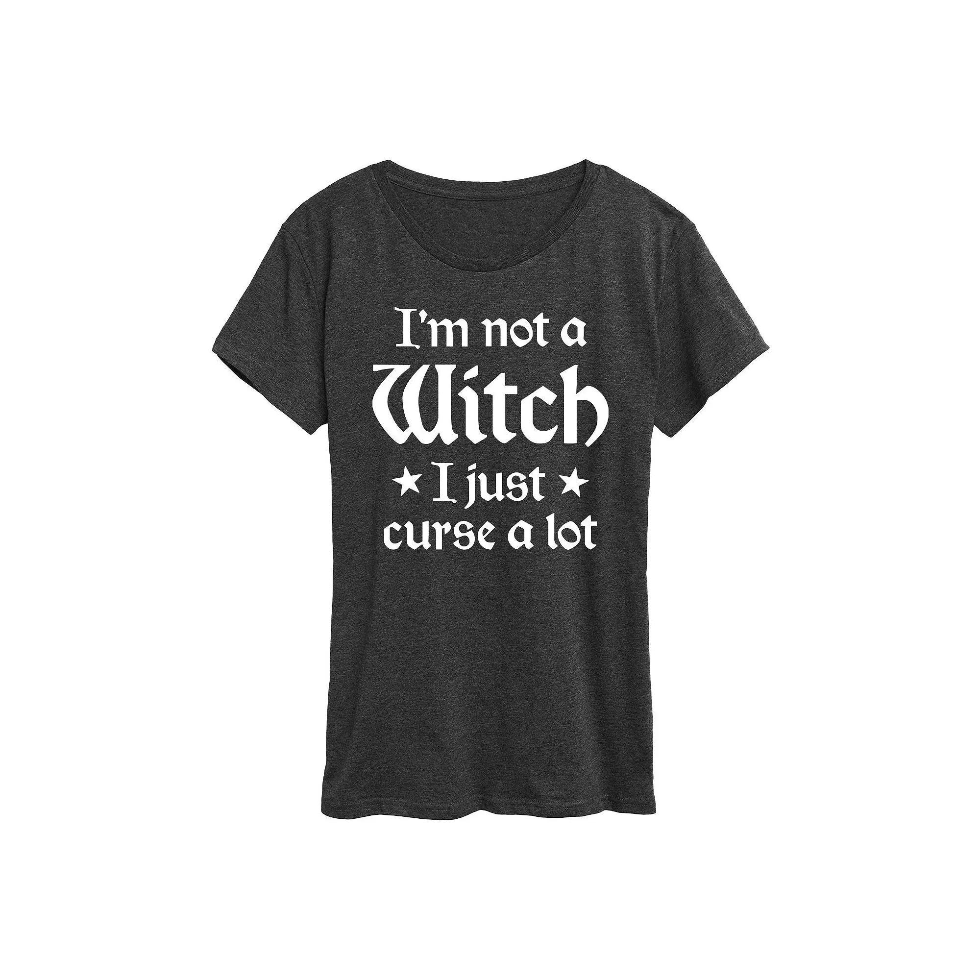 Women's I'm Not A Witch Halloween Tee, Girl's,  Product Image