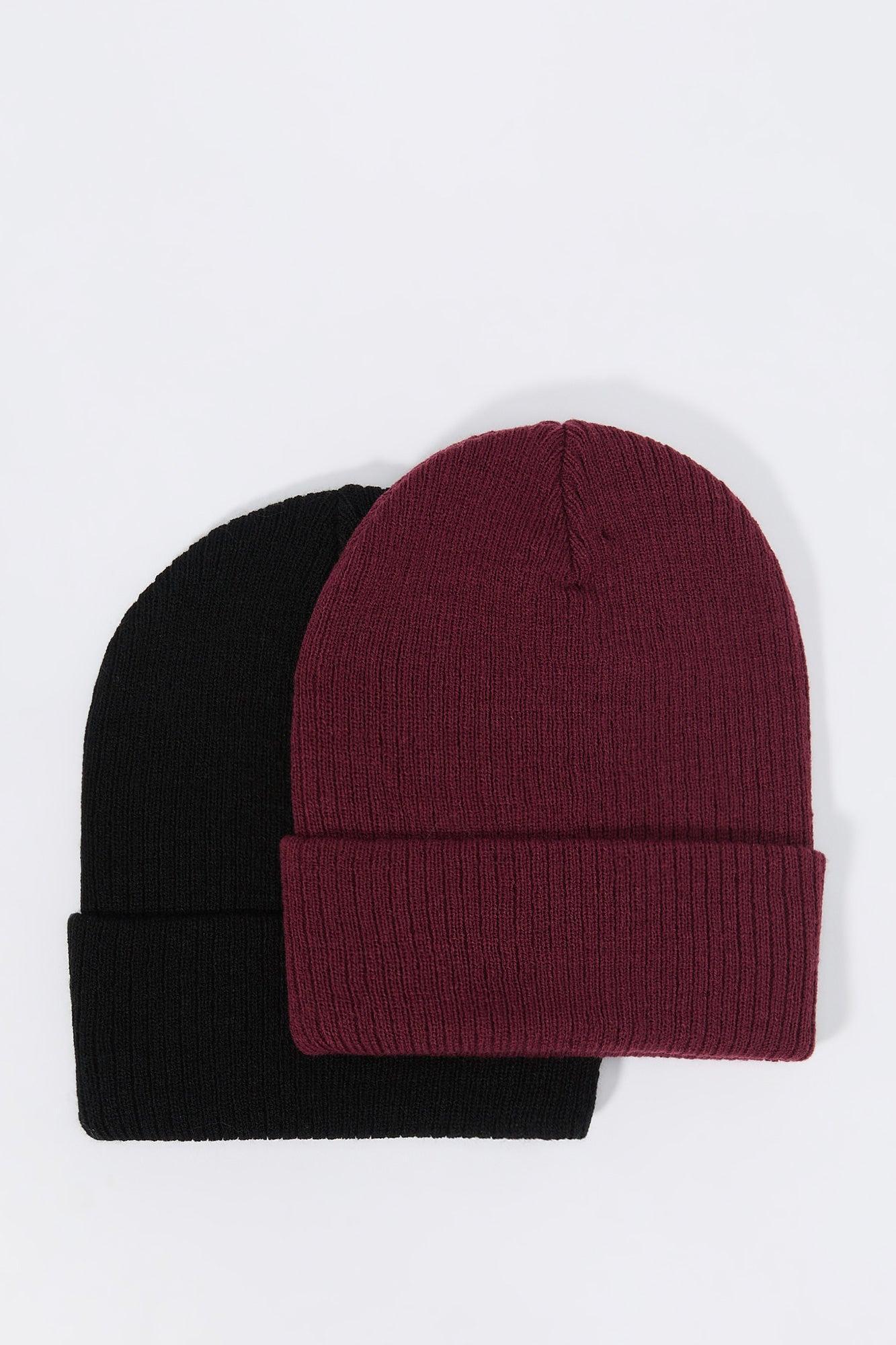 Ribbed Knit Beanie (2 Pack) Female Product Image