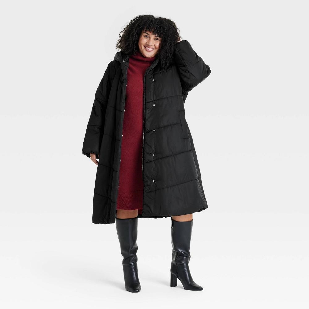 Women's Long Puffer Jacket - Ava & Viv™ Product Image