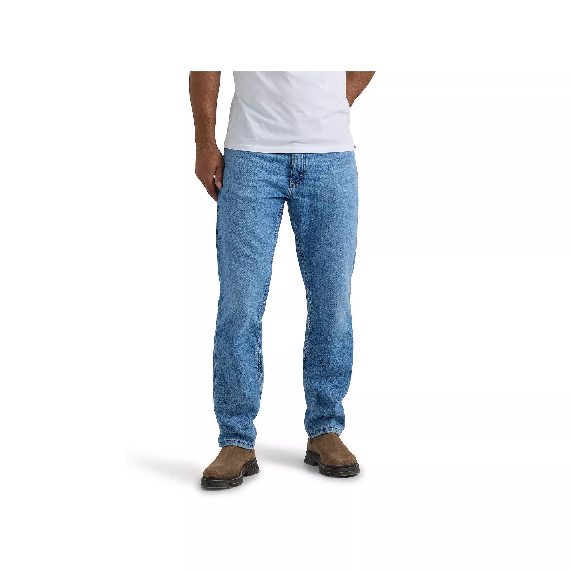 Men's Lee Legendary Relaxed Fit Fleece Lined Straight Leg Jeans, Size: 34 X 32, Coast Product Image