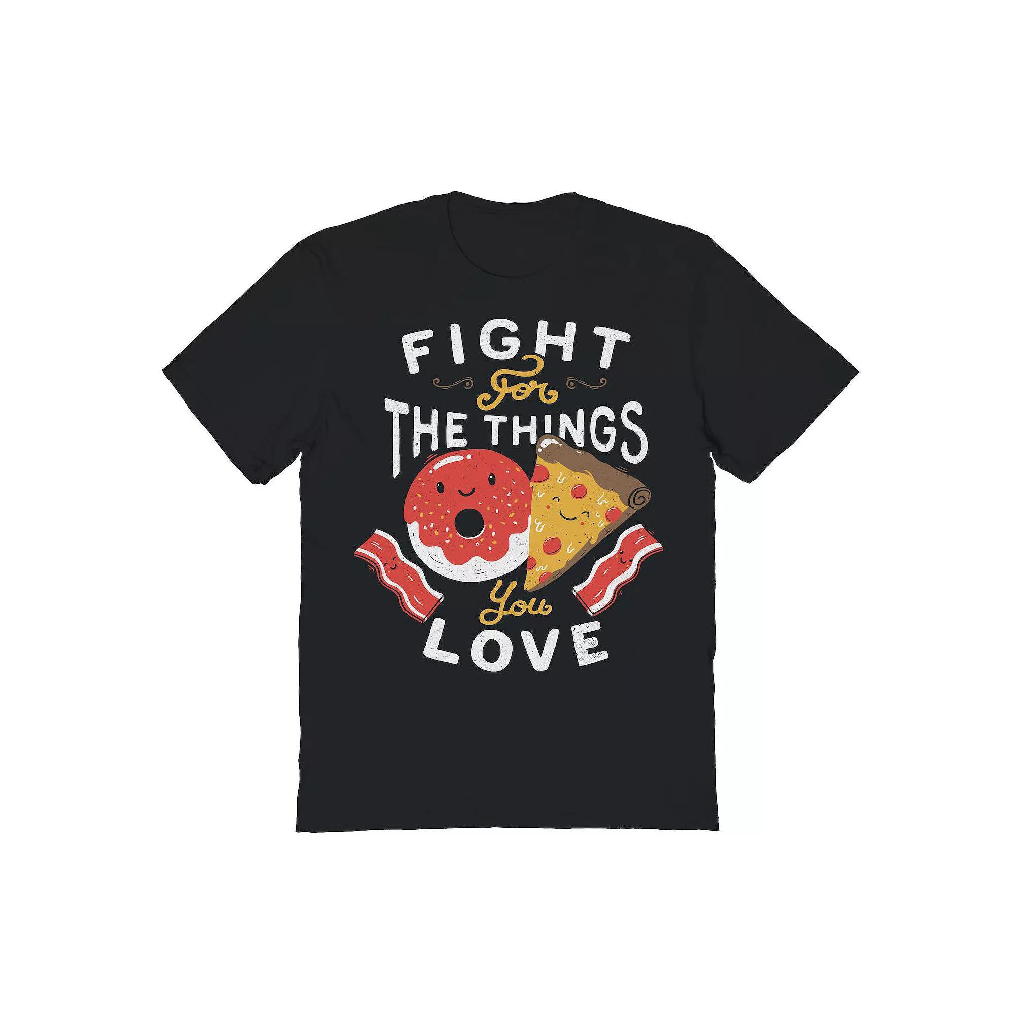 Men's Fight For The Things You Love Valentine's Graphic Tee, Size: Large, Black Product Image