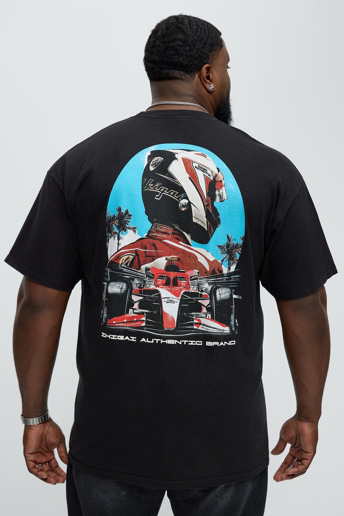Japan Racing Team Oversized Short Sleeve Tee - Black Male Product Image