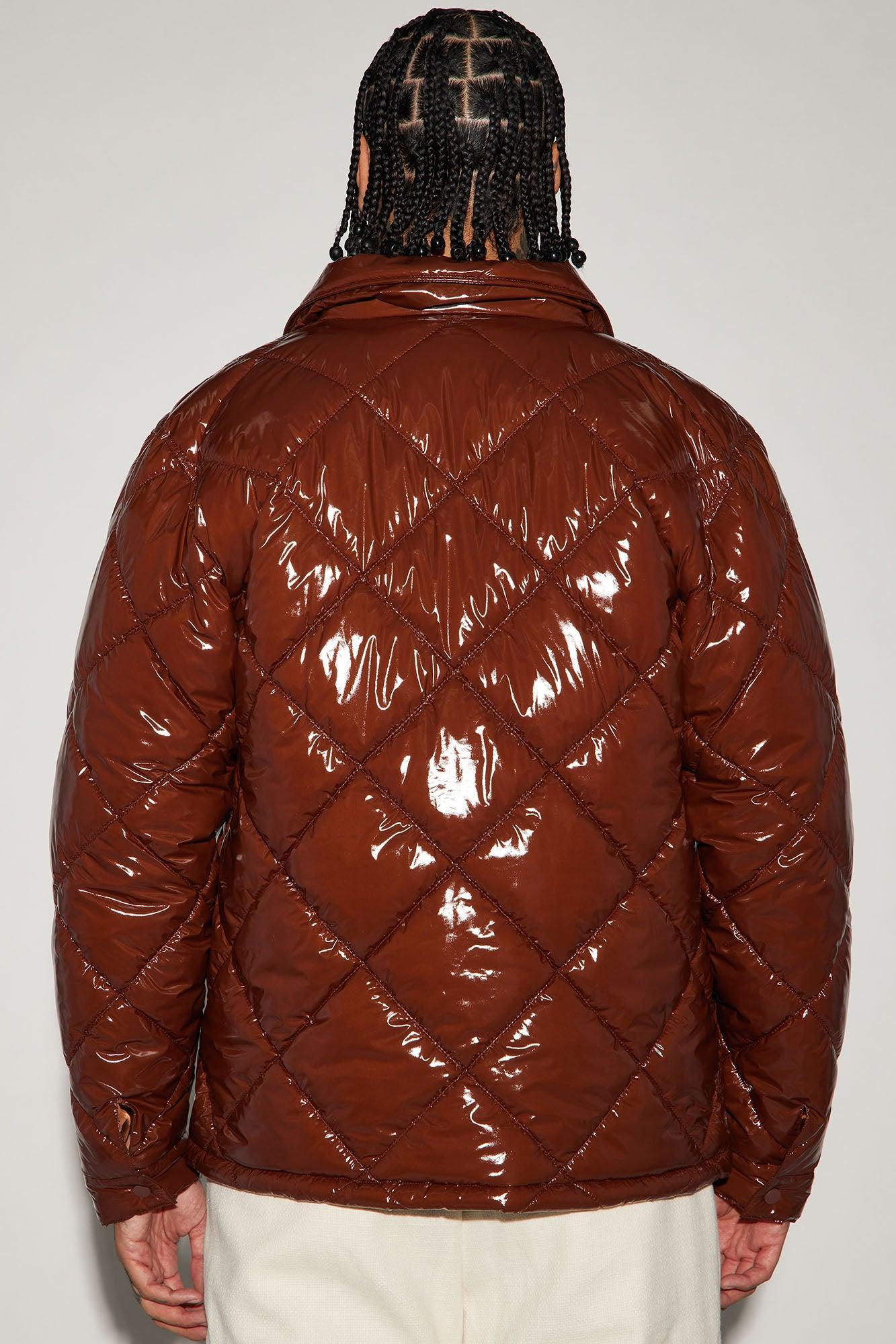 Your Diamond Quilted Puffer Jacket - Chocolate Product Image