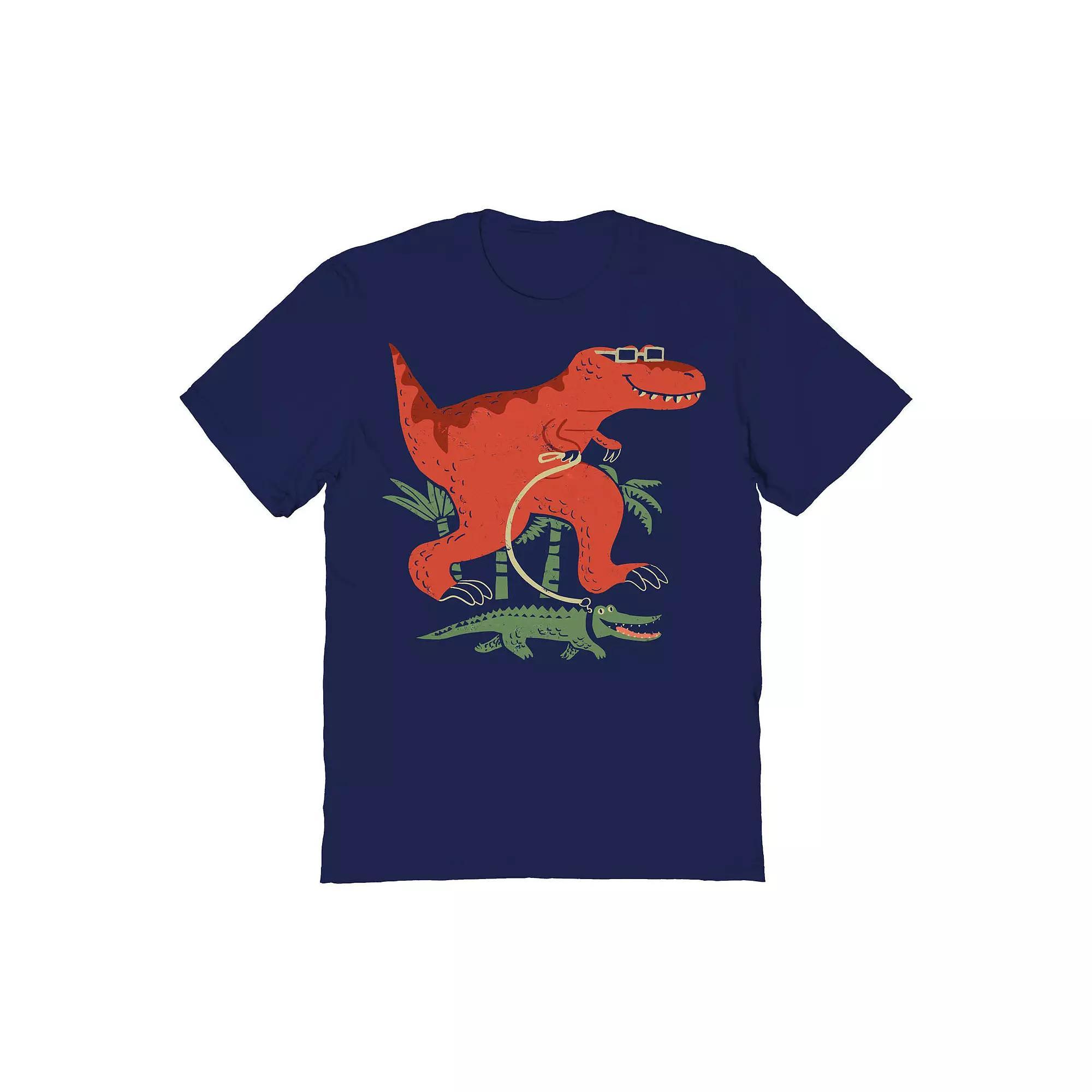 Men's COLAB89 by Threadless Dinosaurs Best Friend Graphic Tee, Size: Medium, Blue Product Image