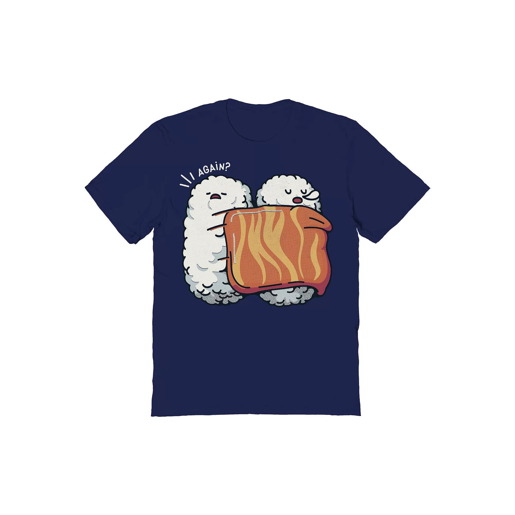 Men's COLAB89 by Threadless Sleeping Sushi Again Graphic Tee, Size: Small, Blue Product Image