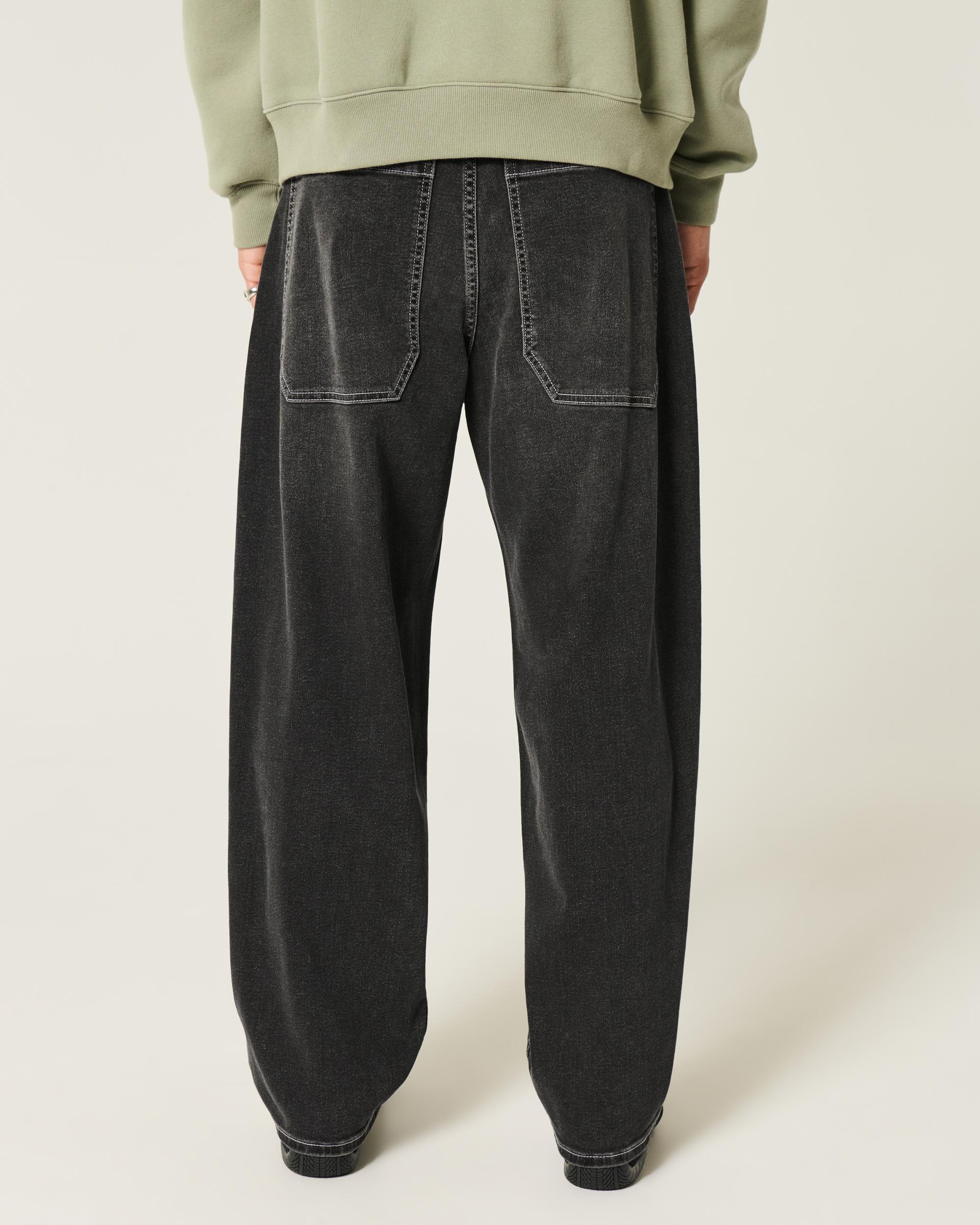 Washed Black Skater Baggy Jeans Product Image