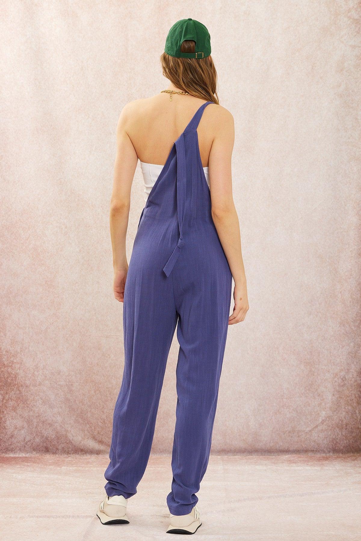 Linen Mix Jumpsuit Overalls Product Image