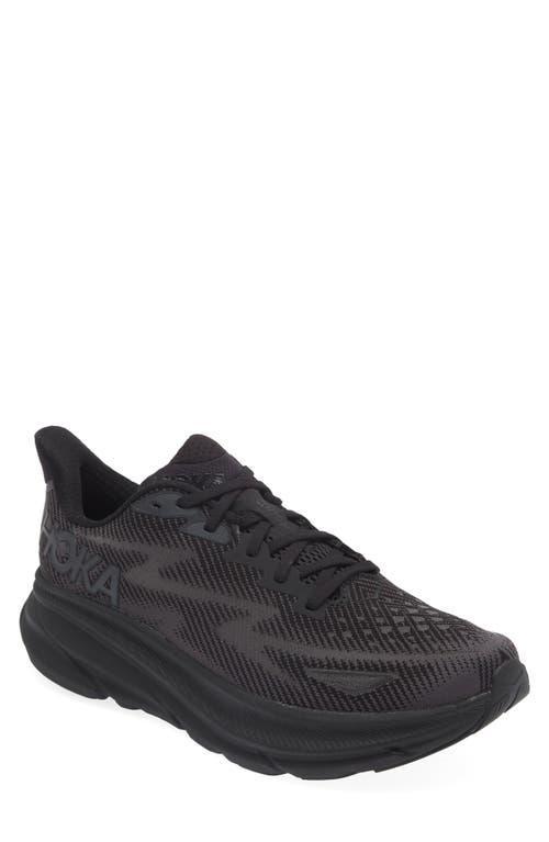 Hoka Mens Clifton 9 Running Sneakers in Stardust/Electric Cobalt Product Image