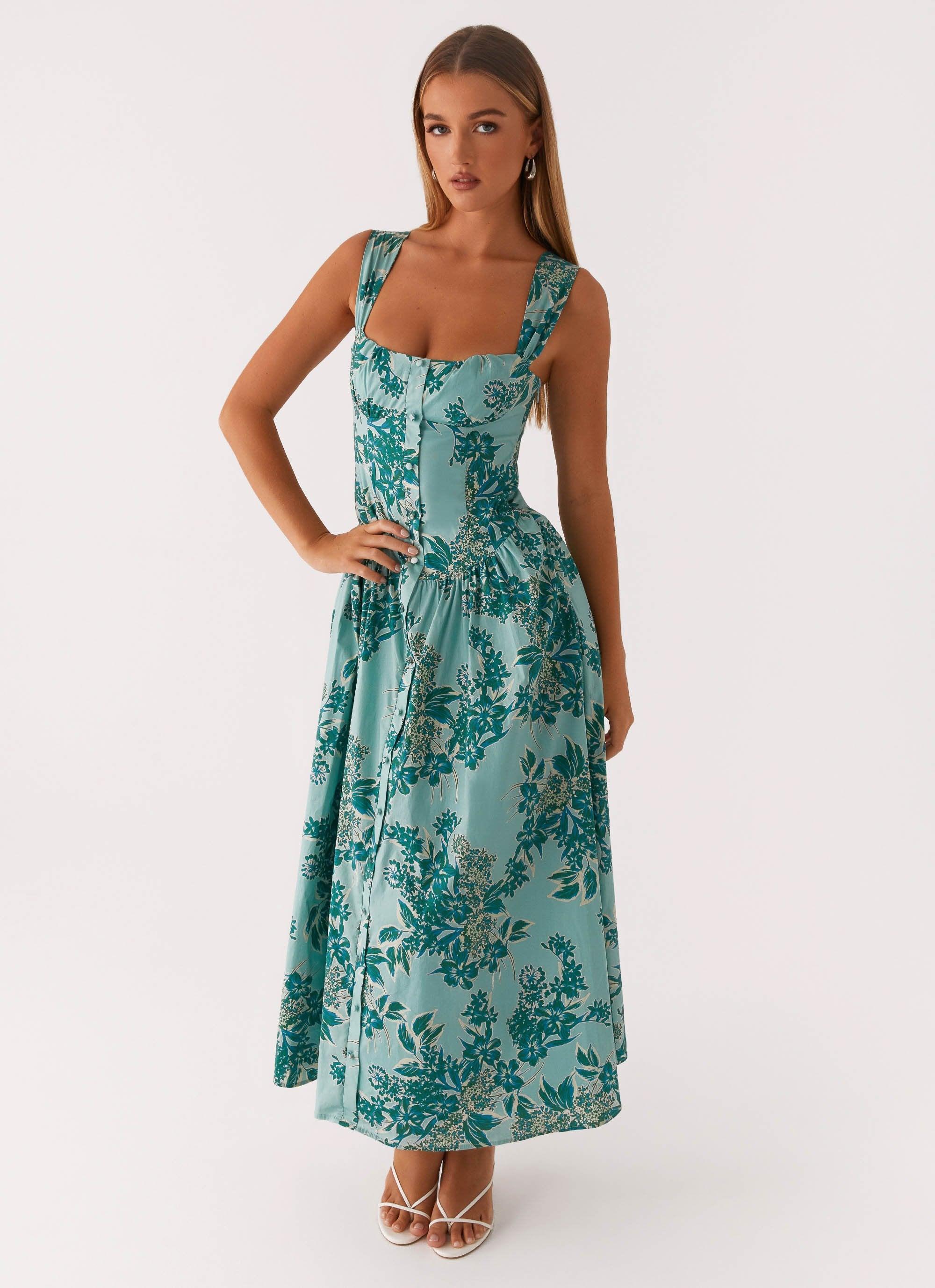 Emmalina Midi Dress - Cloud Nine Floral Product Image