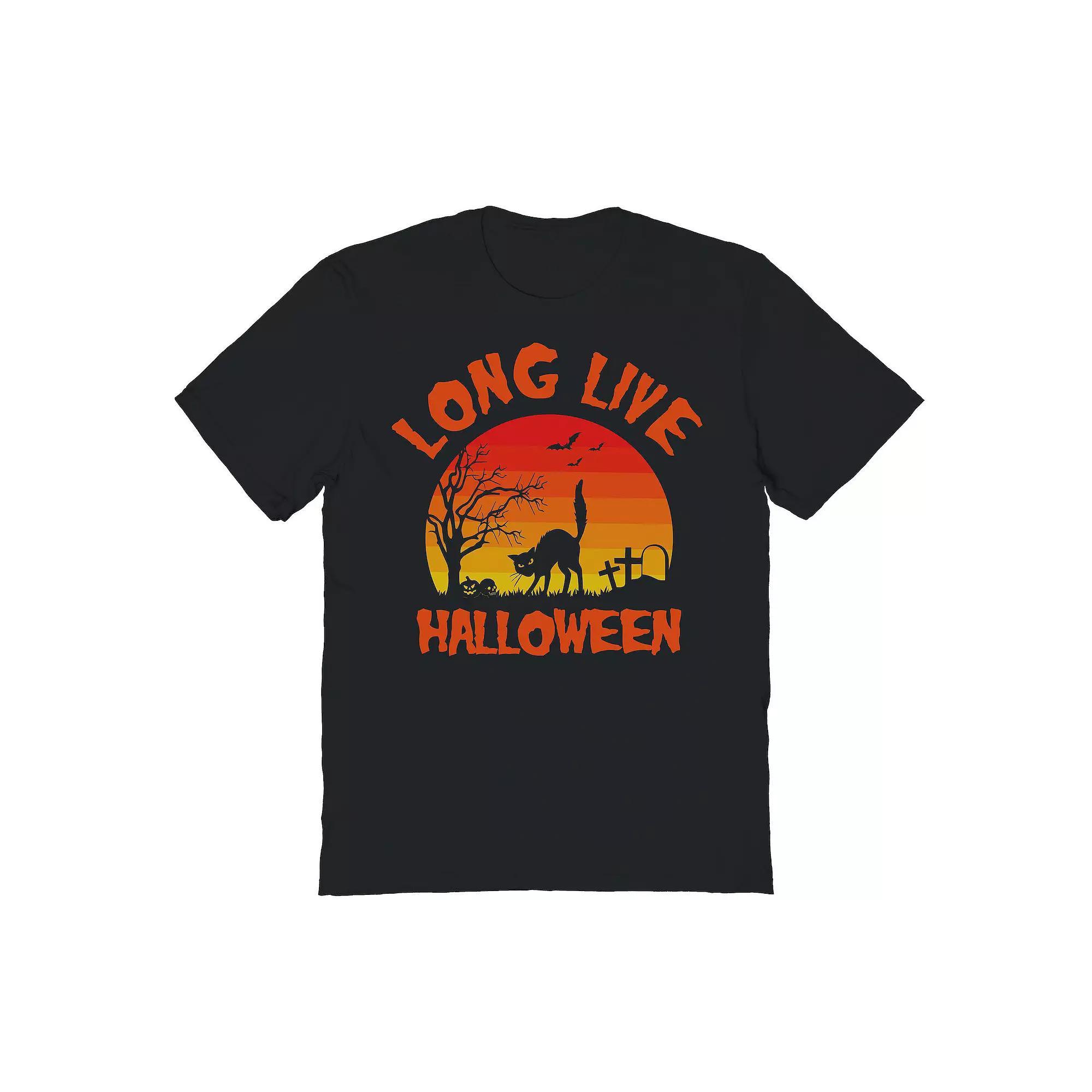 Men's Long Live Halloween Halloween Graphic Tee, Size: XXL, Black Product Image