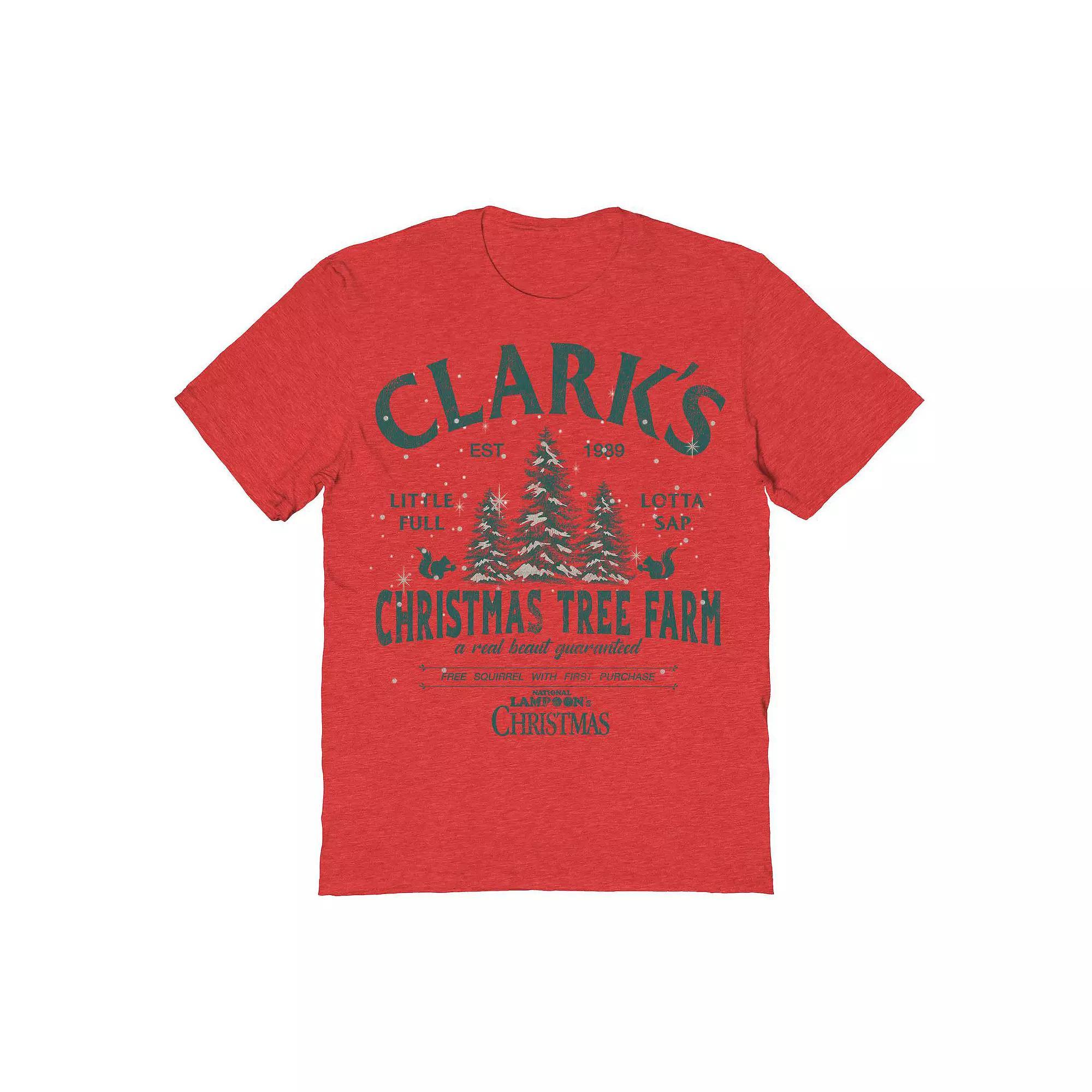 Men's Clarks Christmas Tree National Lampoon's Christmas Vacation Graphic Tee, Size: XL, Grey Red Product Image