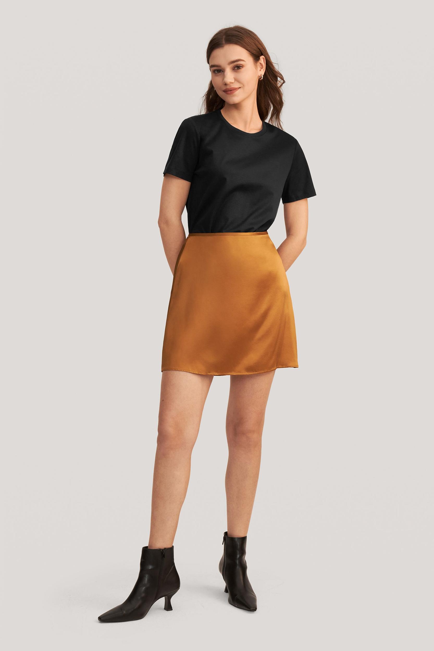 Silk A Line Mini Skirt Product Image