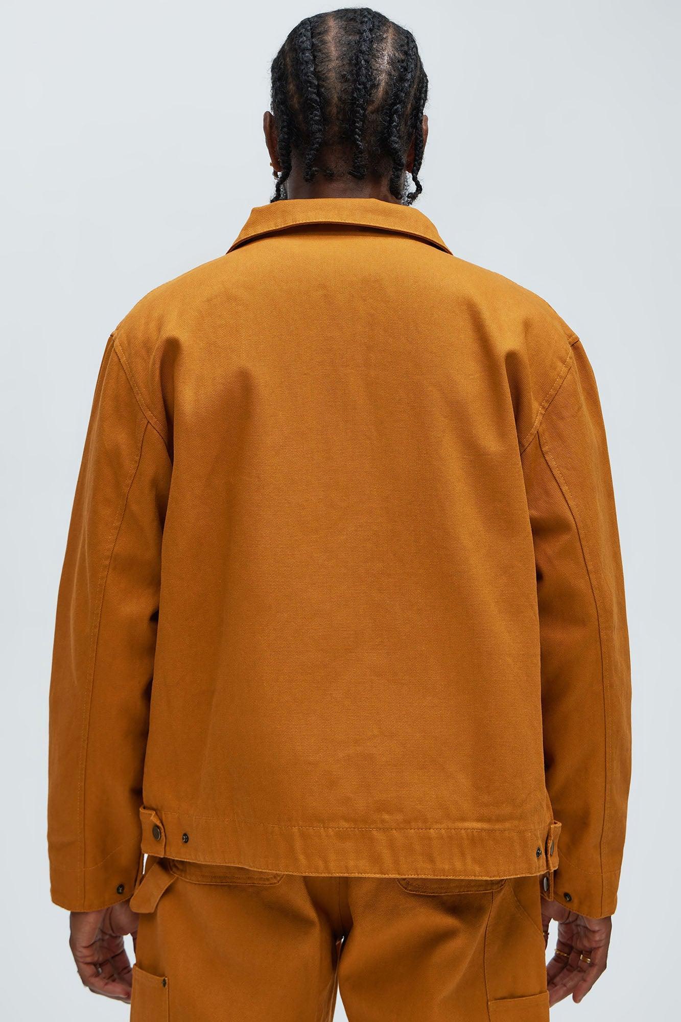 Alexander Utility Canvas Zip Work Jacket - Tan Product Image