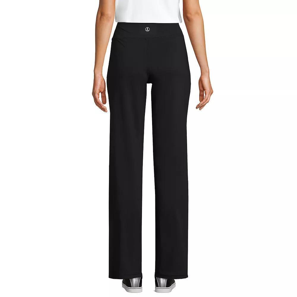 Petite Lands' End Active Hi Impact HR Straight Leg Pants, Women's, Size: Small Petite, Black Product Image
