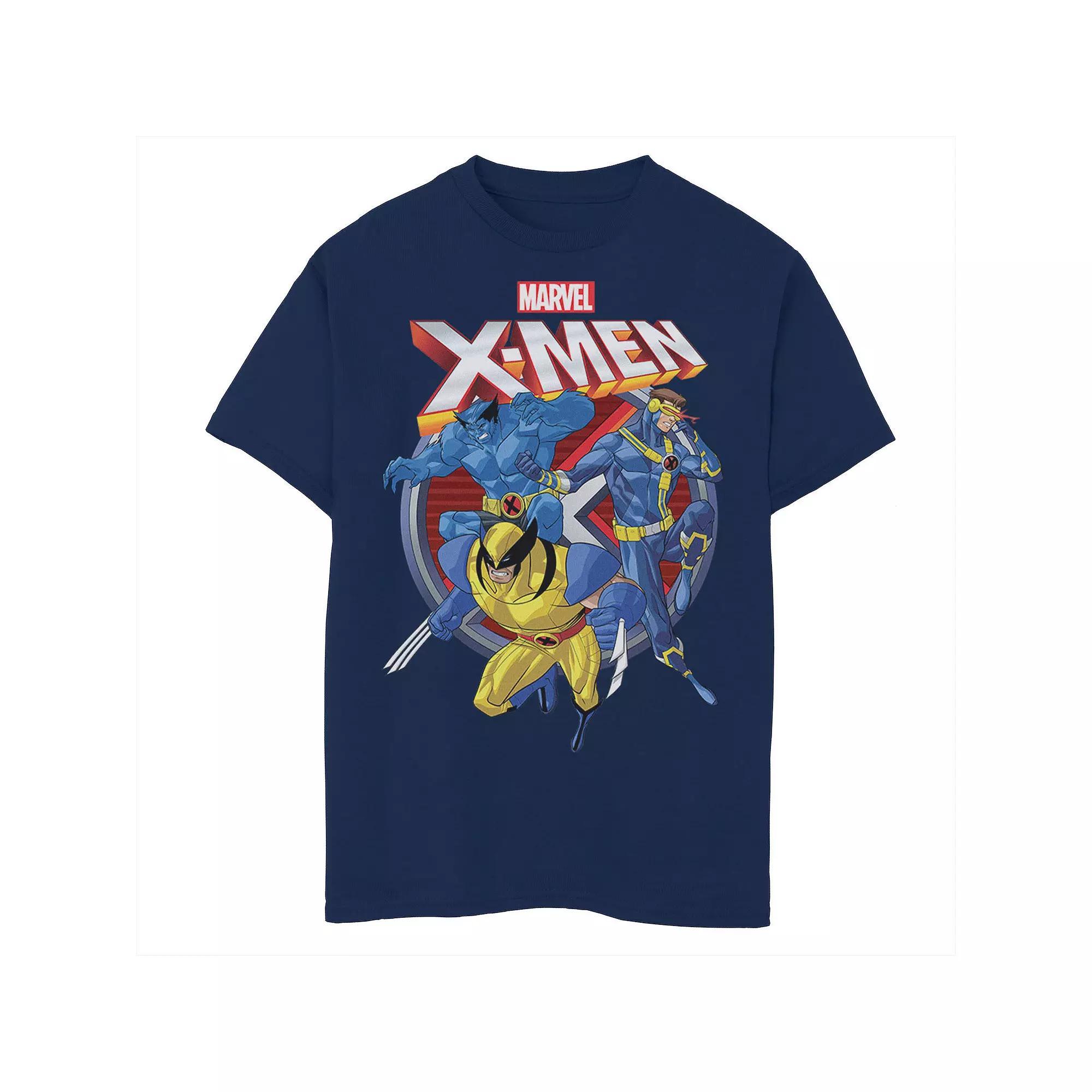 Boys 8-20 Marvel X-Men Action Group Shot Logo Graphic Tee, Boy's, Size: Small, Blue Product Image