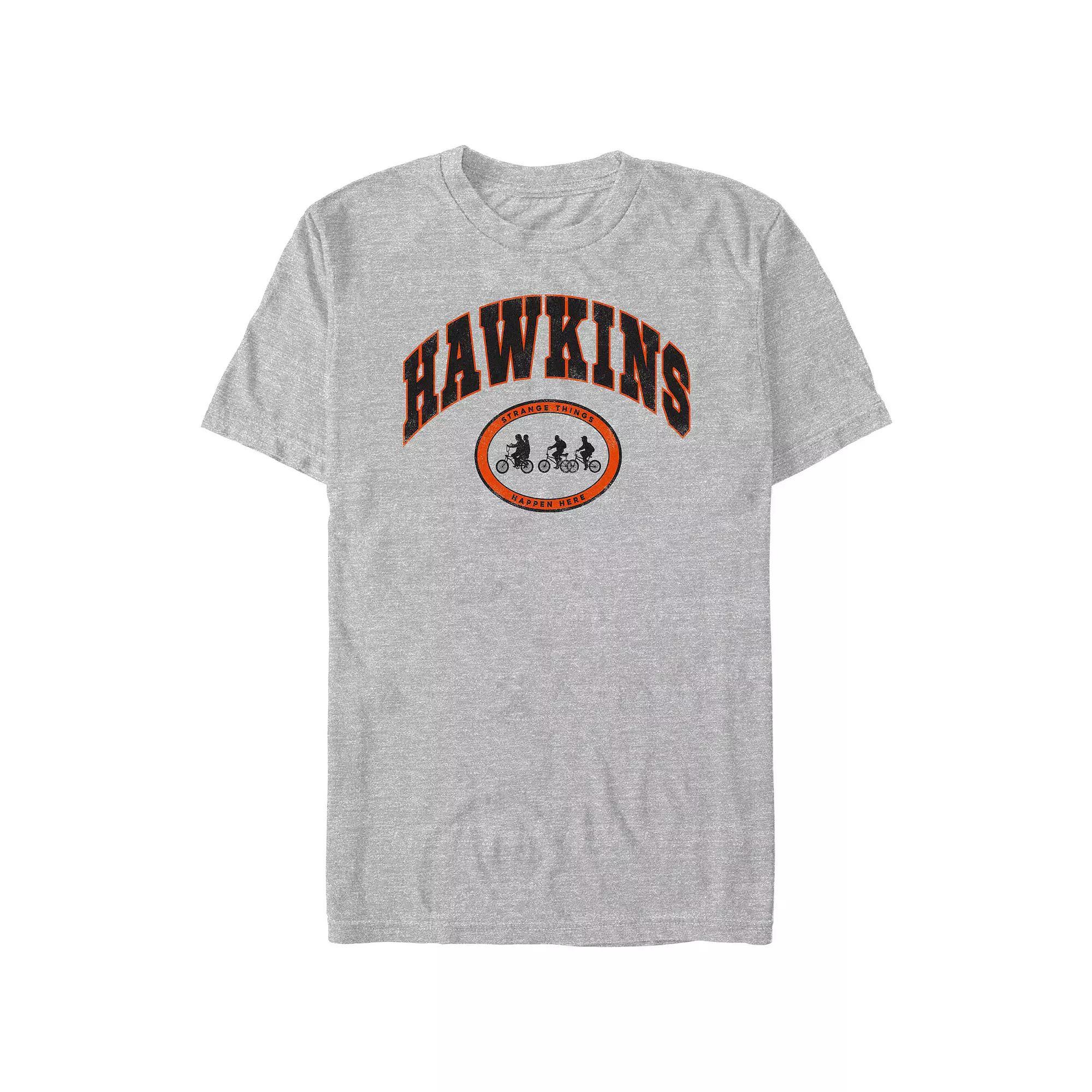 Big & Tall Stranger Things Hawkins Graphic Tee, Men's, Size: XXL Tall, Athletic Grey Product Image