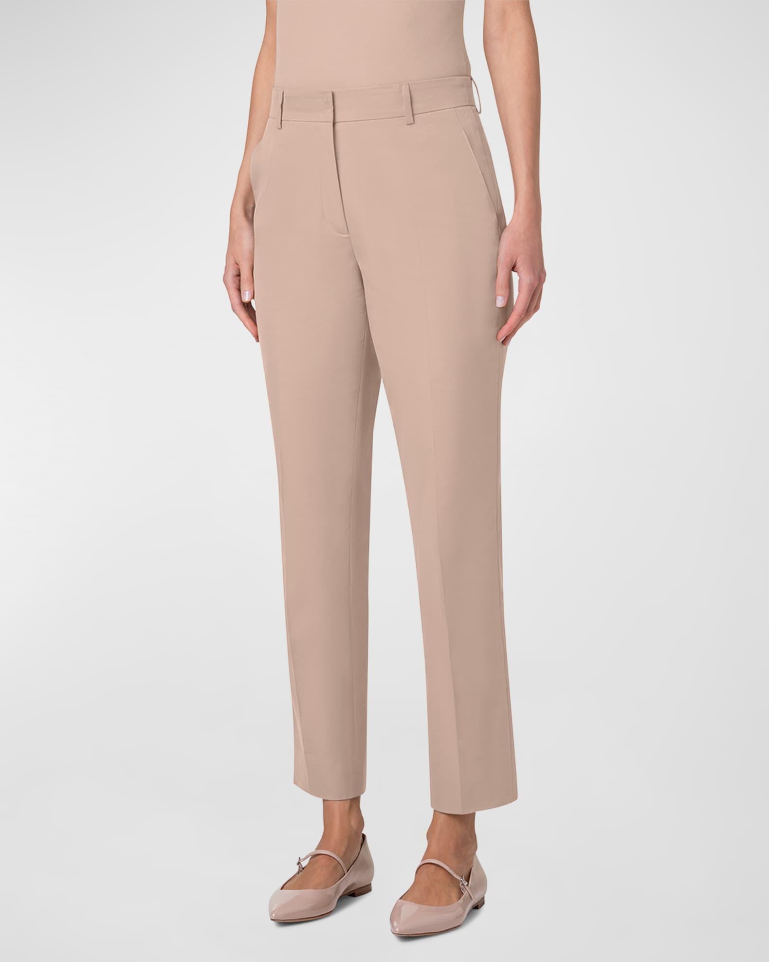 Flavin Cotton Techno Gabardine Tapered-Leg Ankle Pants Product Image