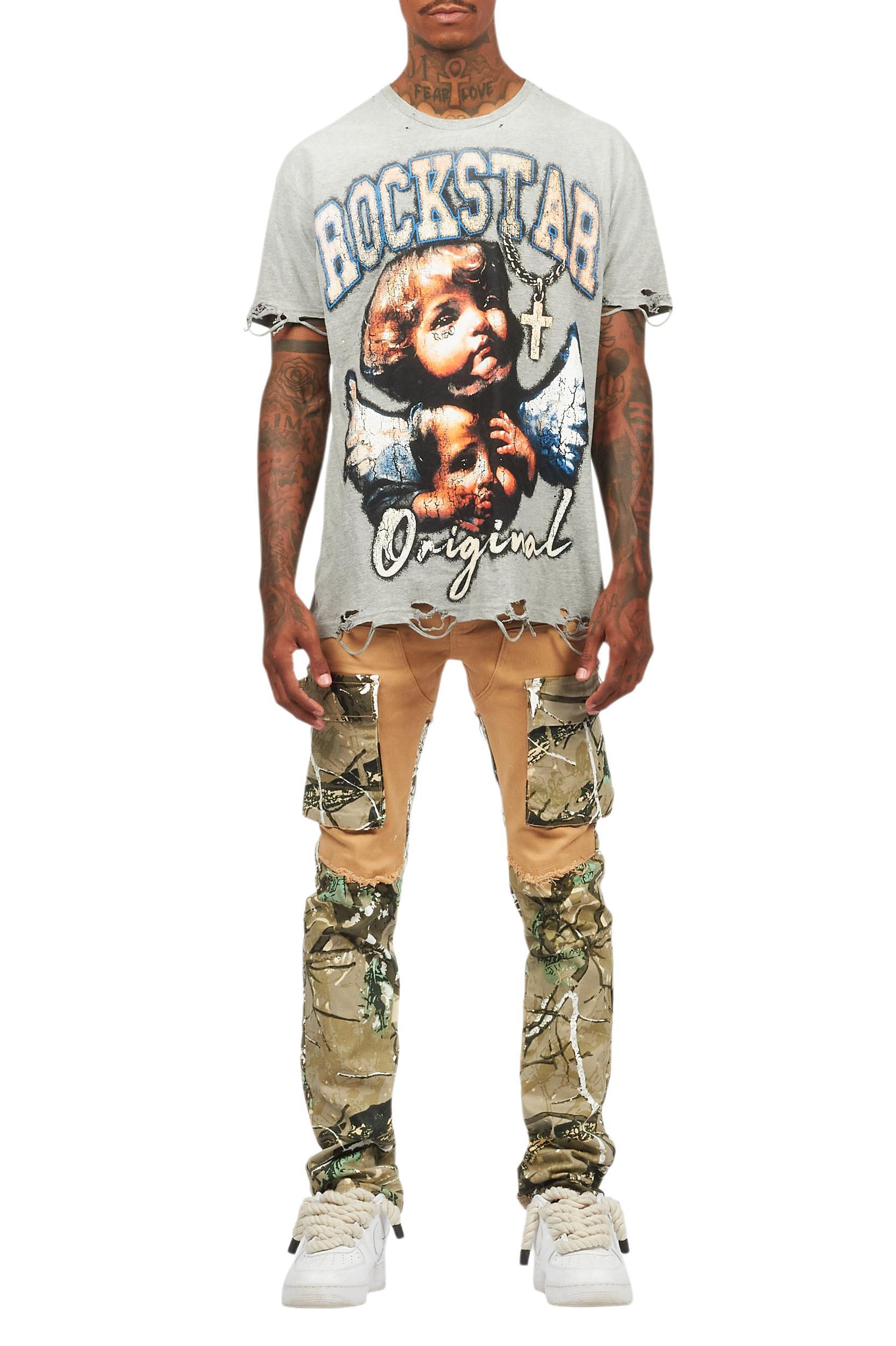 Jovala Grey Oversized T-Shirt Female Product Image