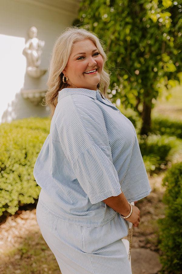 Coastal Dreams Chambray Button Up Curves Product Image