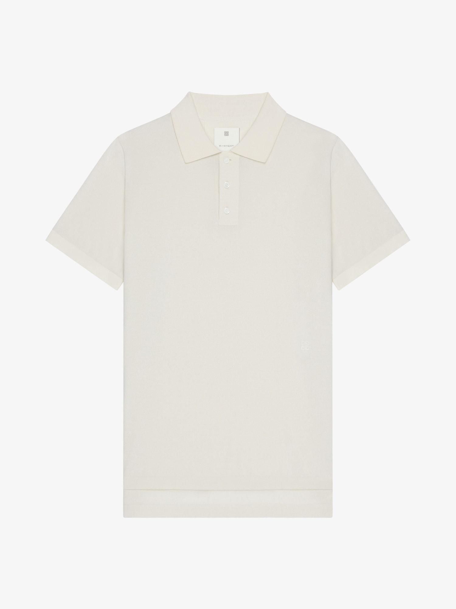 Polo in cotton and silk with 4G detail Product Image