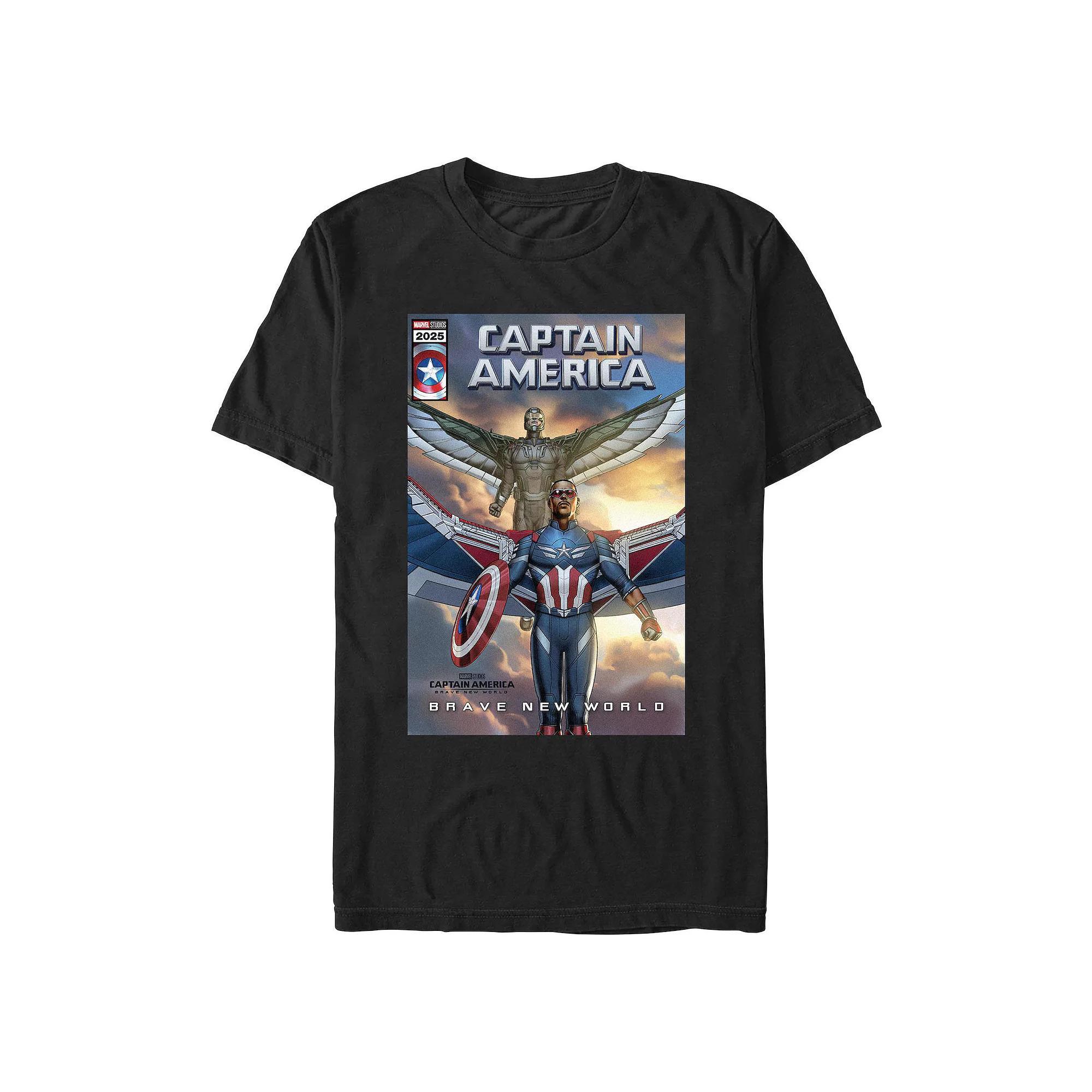 Big & Tall Marvel Captain America Brave New World Captain And Falcon Graphic Tee, Men's,  Product Image