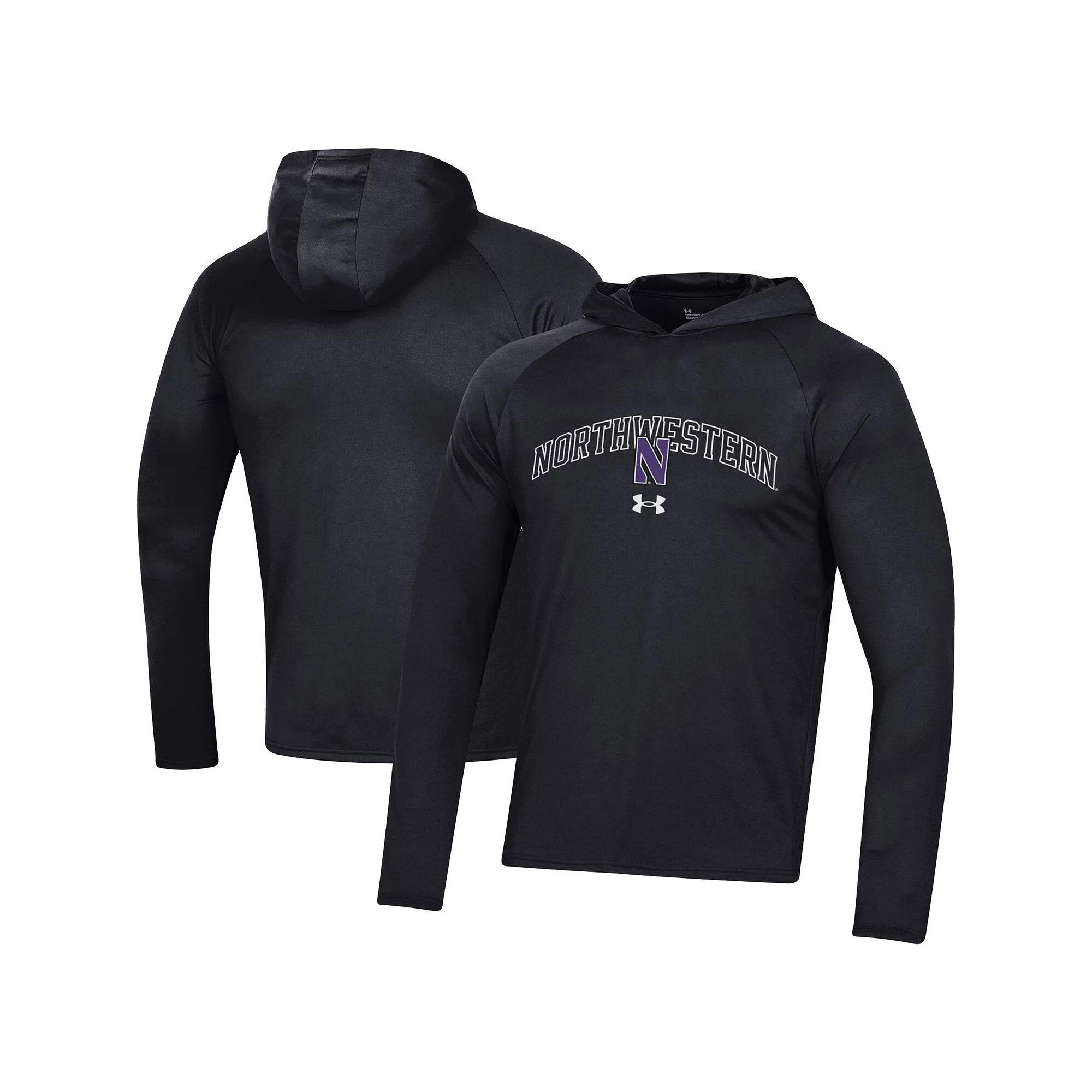 Men's Under Armour Red Maryland Terrapins 2023 Sideline Tech Hooded Raglan Long Sleeve T-Shirt,  Product Image