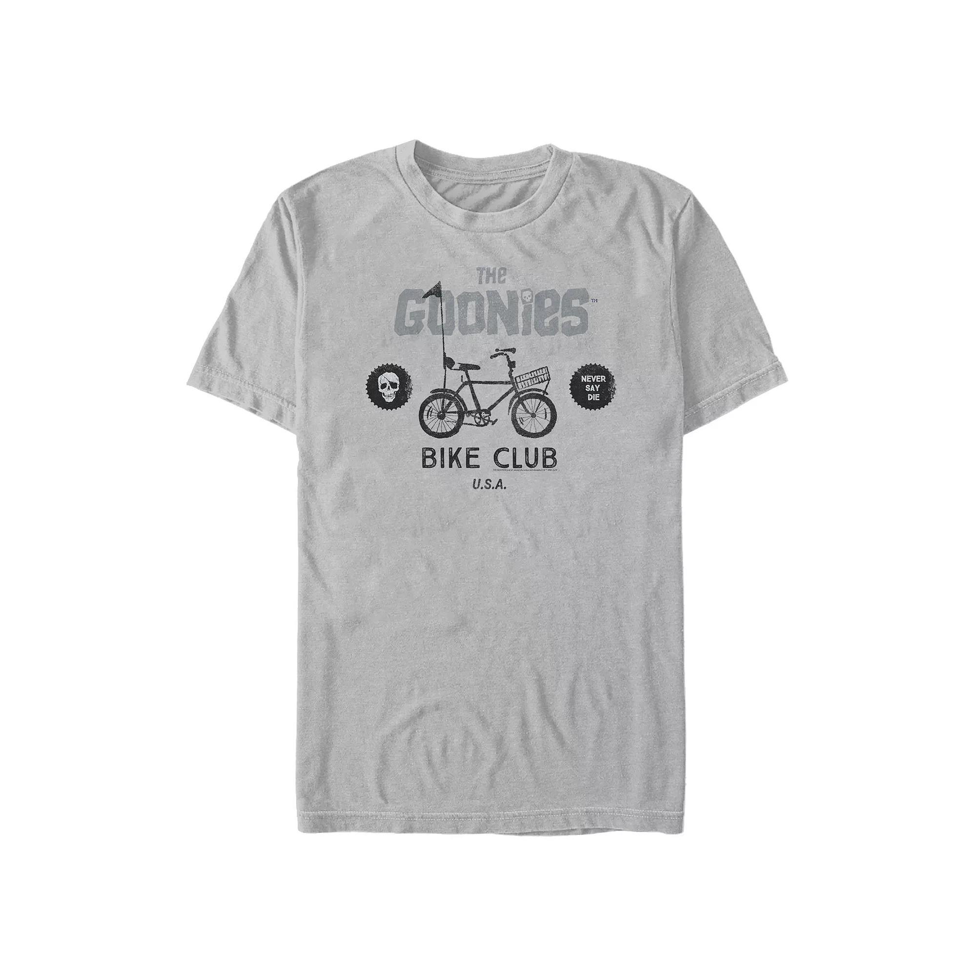 Men's The Goonies Bike Club Never Say Die Text Tee,  Product Image