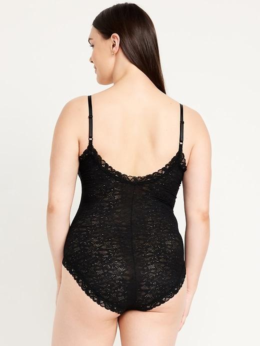 V-Neck Lace Bodysuit Product Image