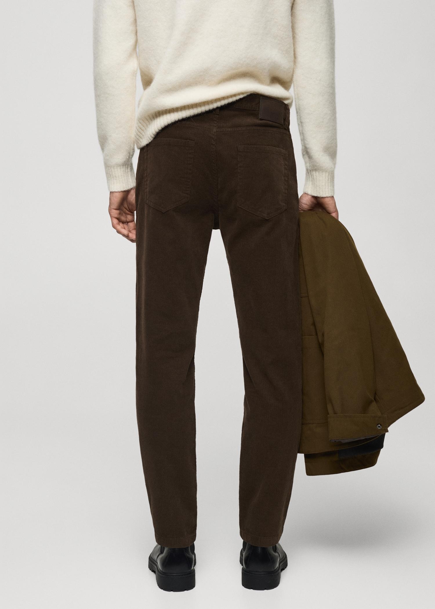 Corduroy regular-fit pants - Men | MANGO USA Product Image