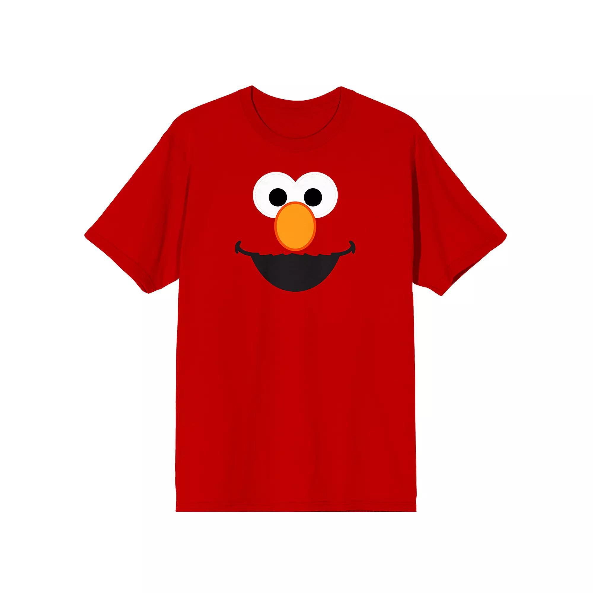 Mens Sesame Street Elmo Face Graphic Tee Product Image