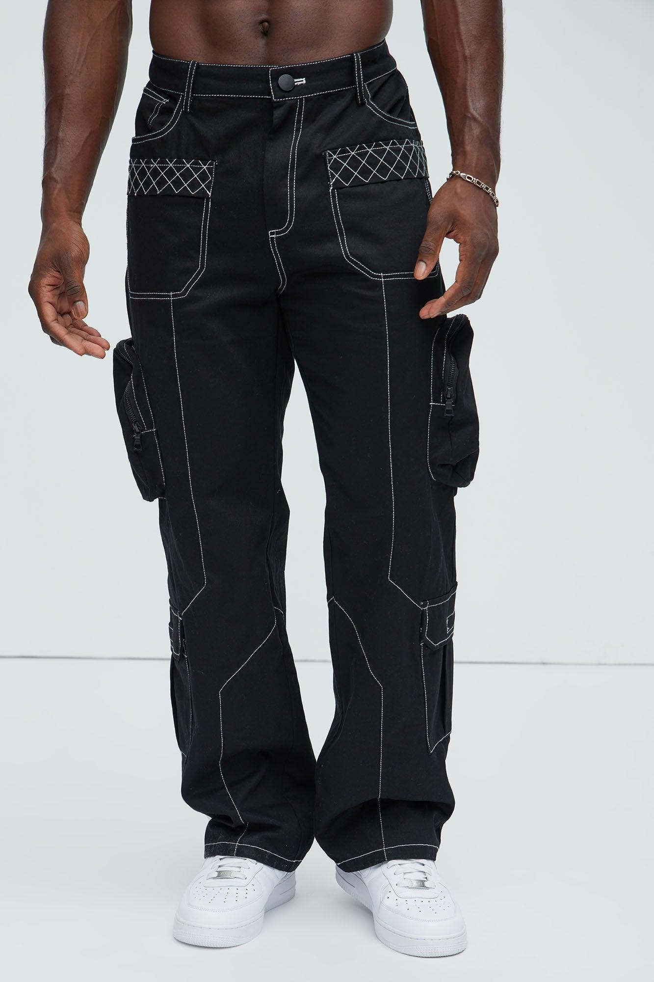 Galactic Straight Cargo Pants - Black Product Image