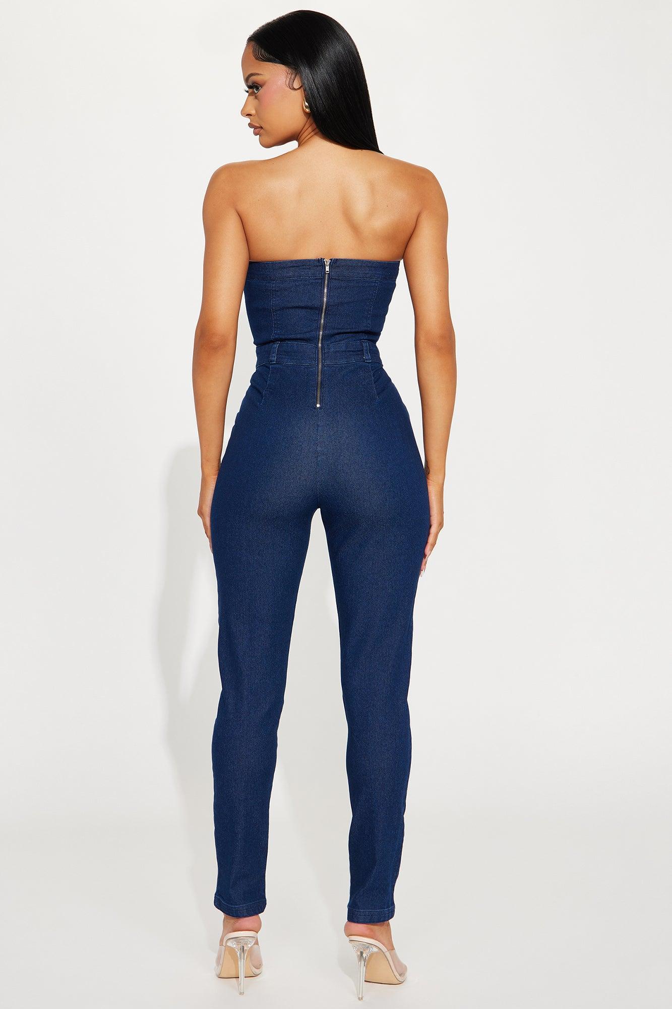 Christy Denim Jumpsuit - Indigo Product Image