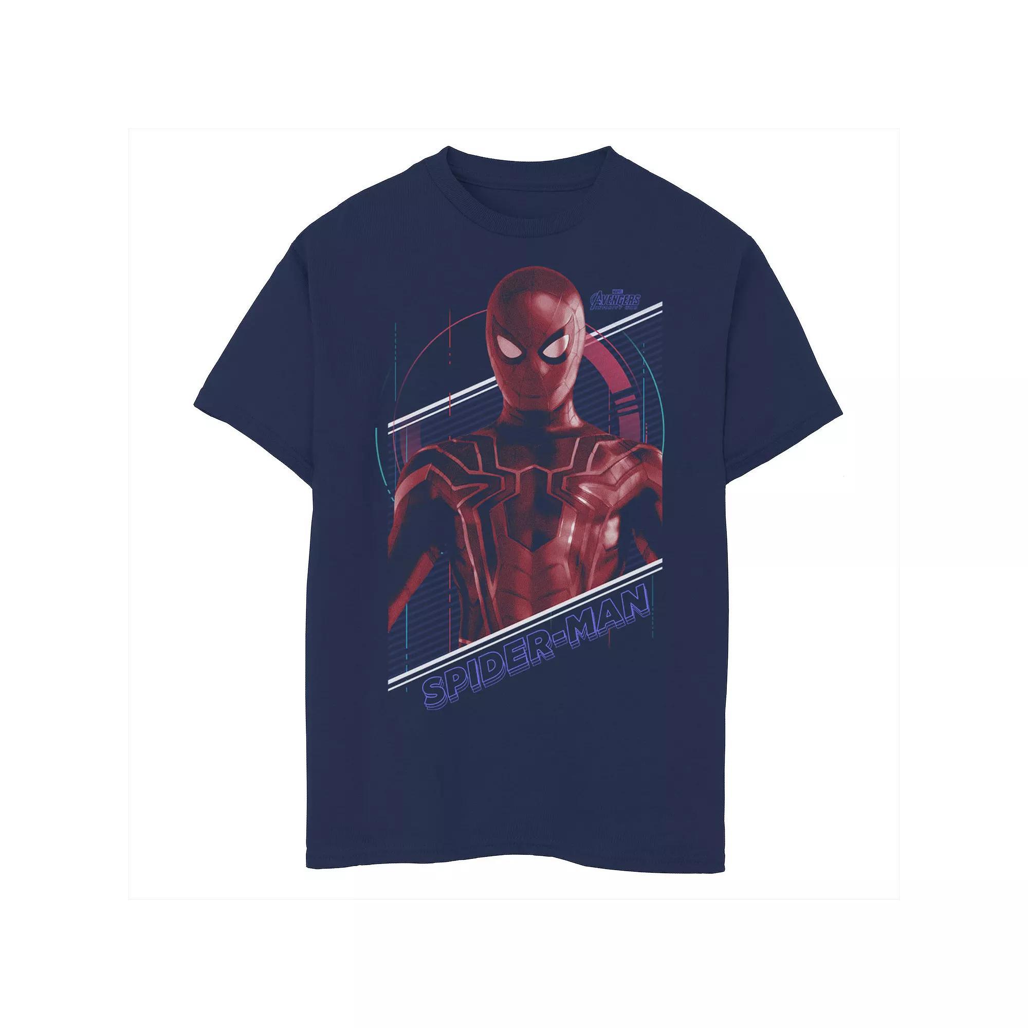 Boys 8-20 Marvel Avengers: Infinity War Spider-Man Tech Suit Portrait Graphic Tee, Boy's, Size: XL, Blue Product Image
