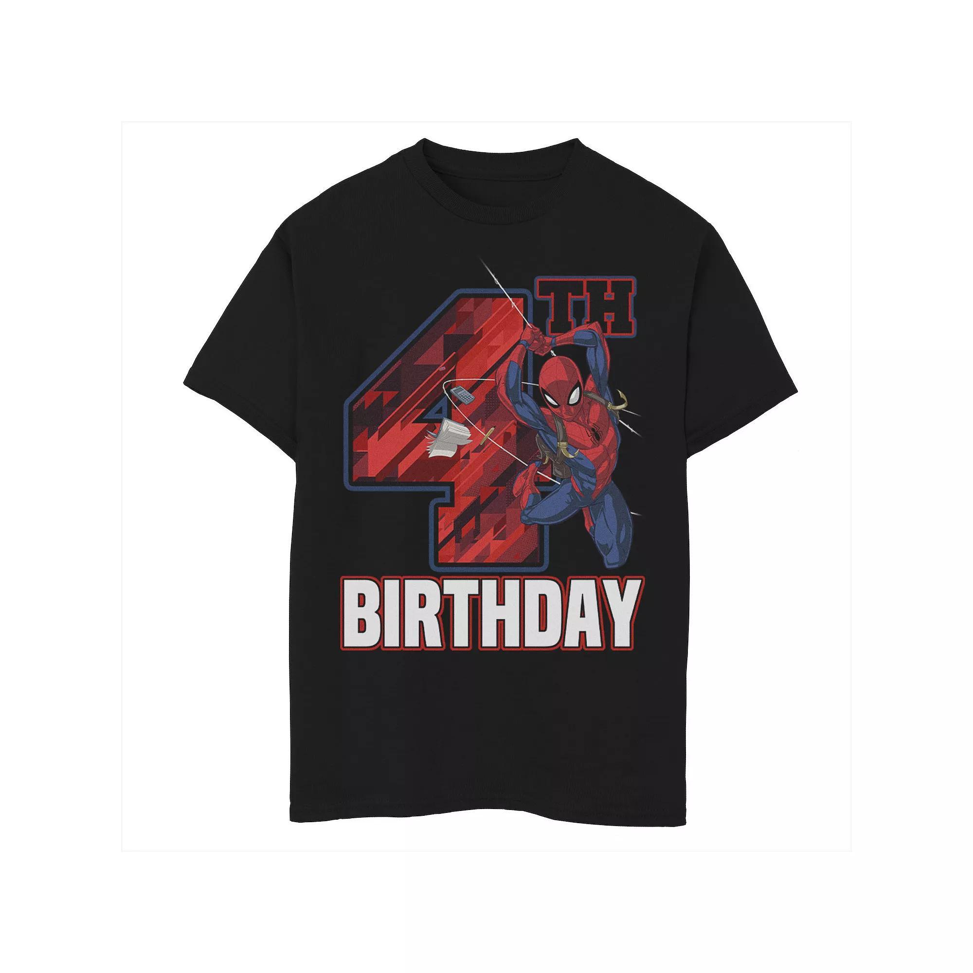 Boys 6-20 Marvel Spider-Man Web Swing 4th Birthday Graphic Tee, Boy's,  Product Image