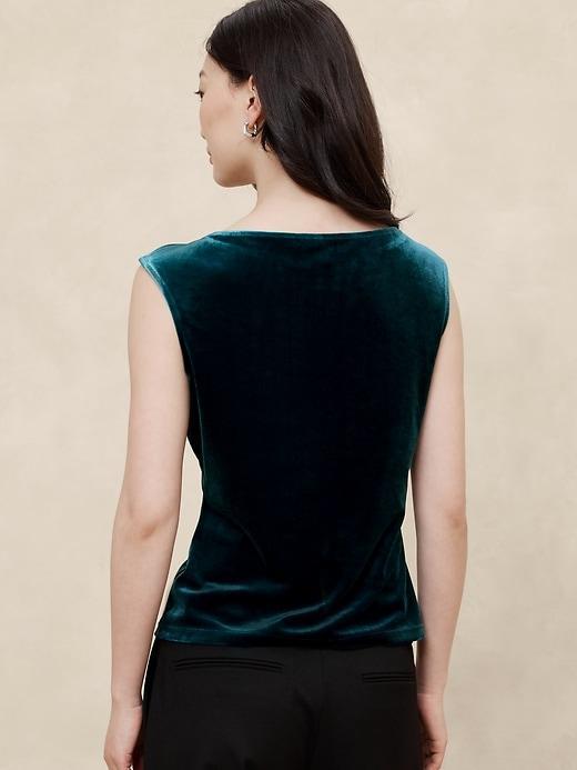 Cap-Sleeve Velvet Top Product Image