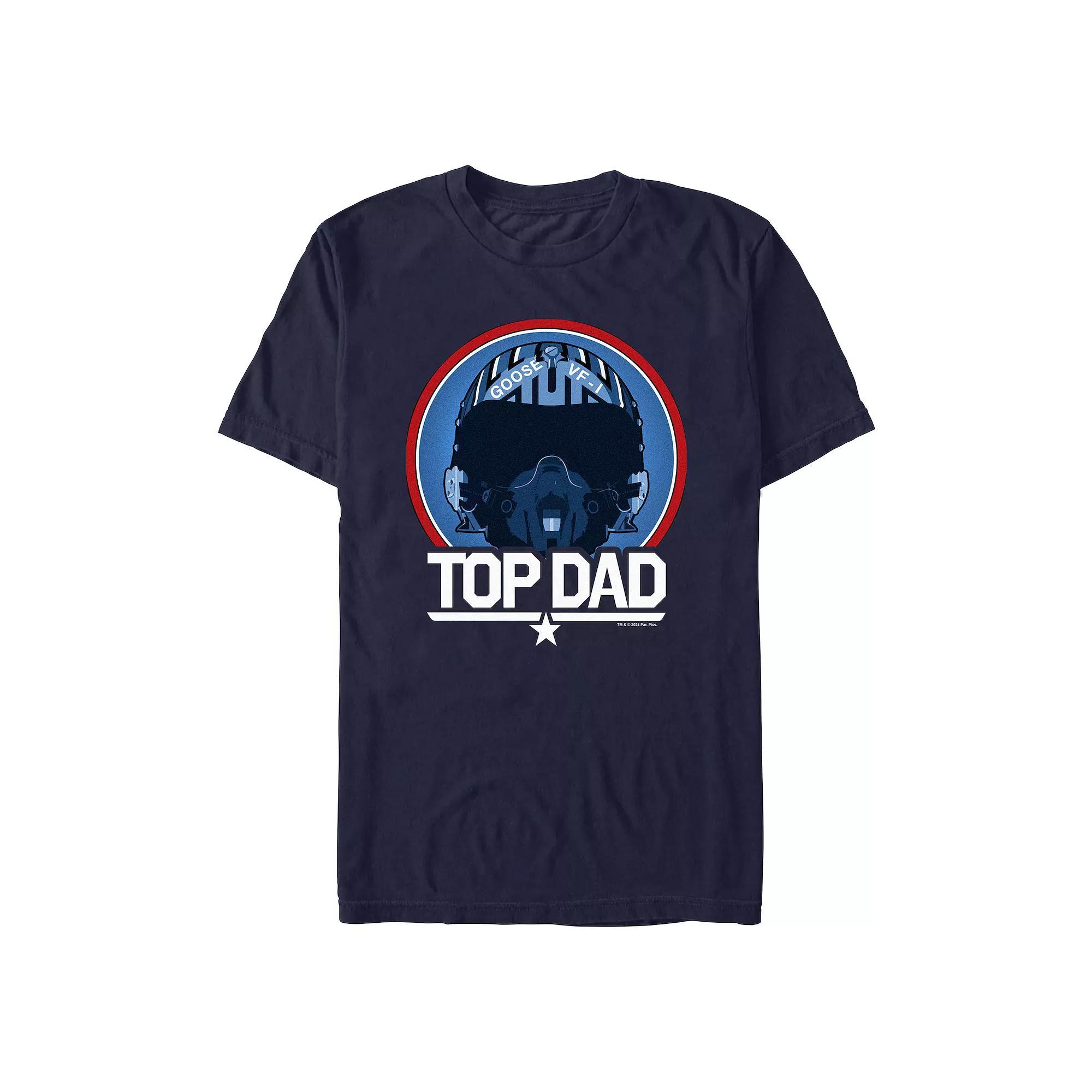 Men's Top Gun Goose Helmet Top Dad Graphic Tee, Size: XS, Blue Product Image