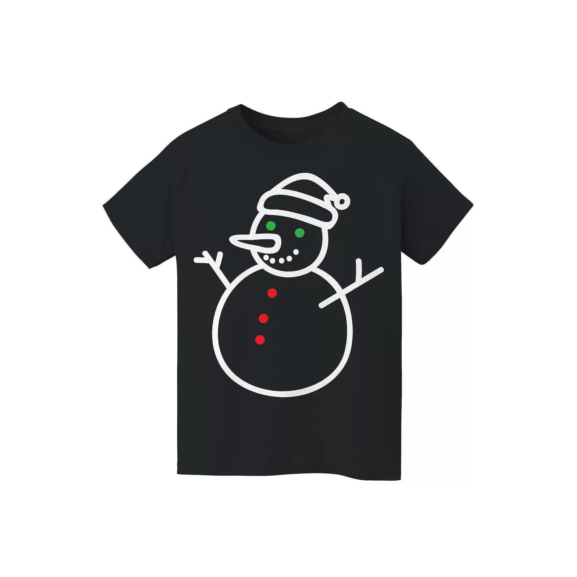 Kid's 8-20 Snow Christmas Man Christmas Graphic Tee, Kids Unisex,  Product Image