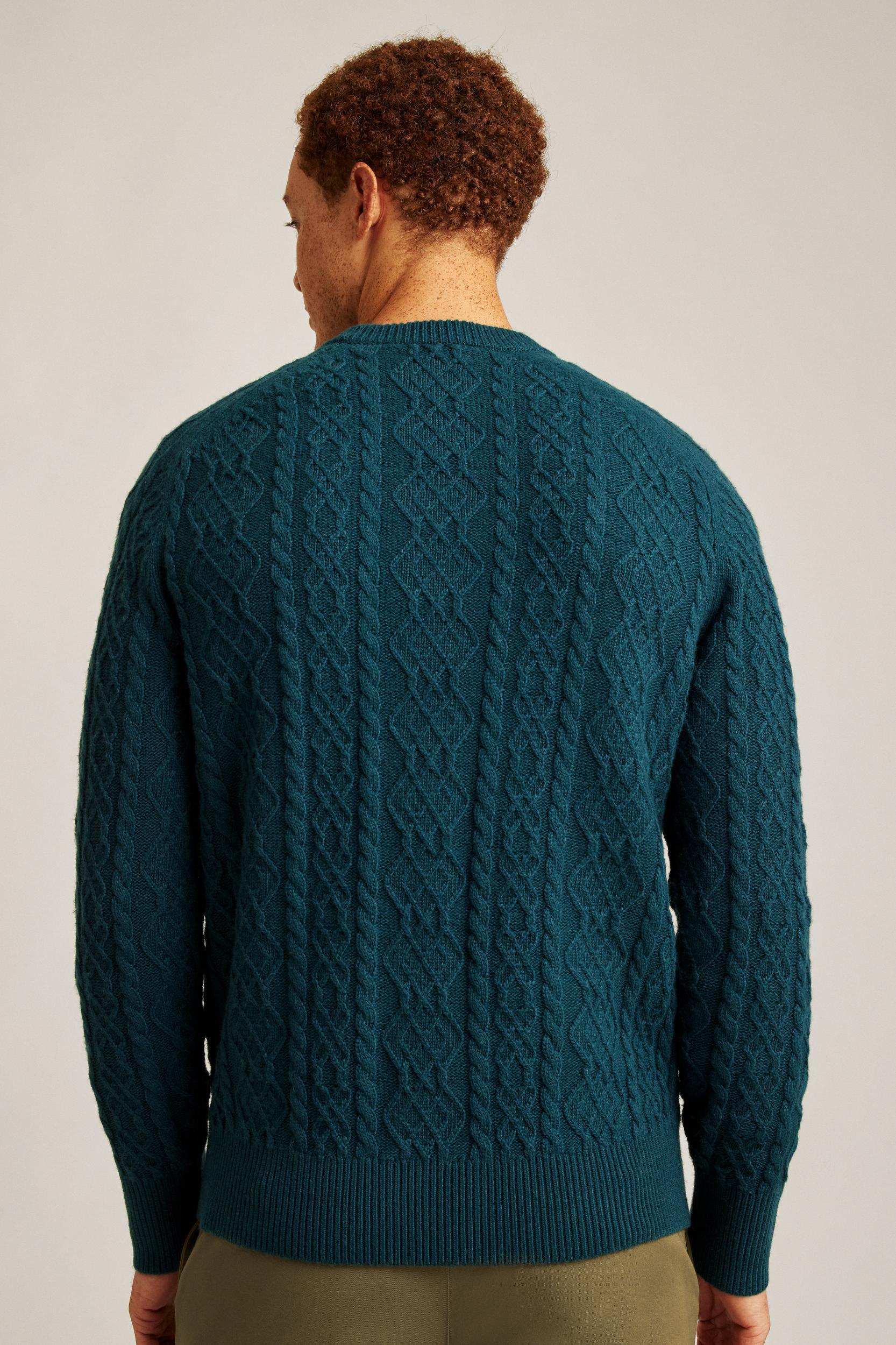 Midweight Cable Crew Neck Sweater Product Image