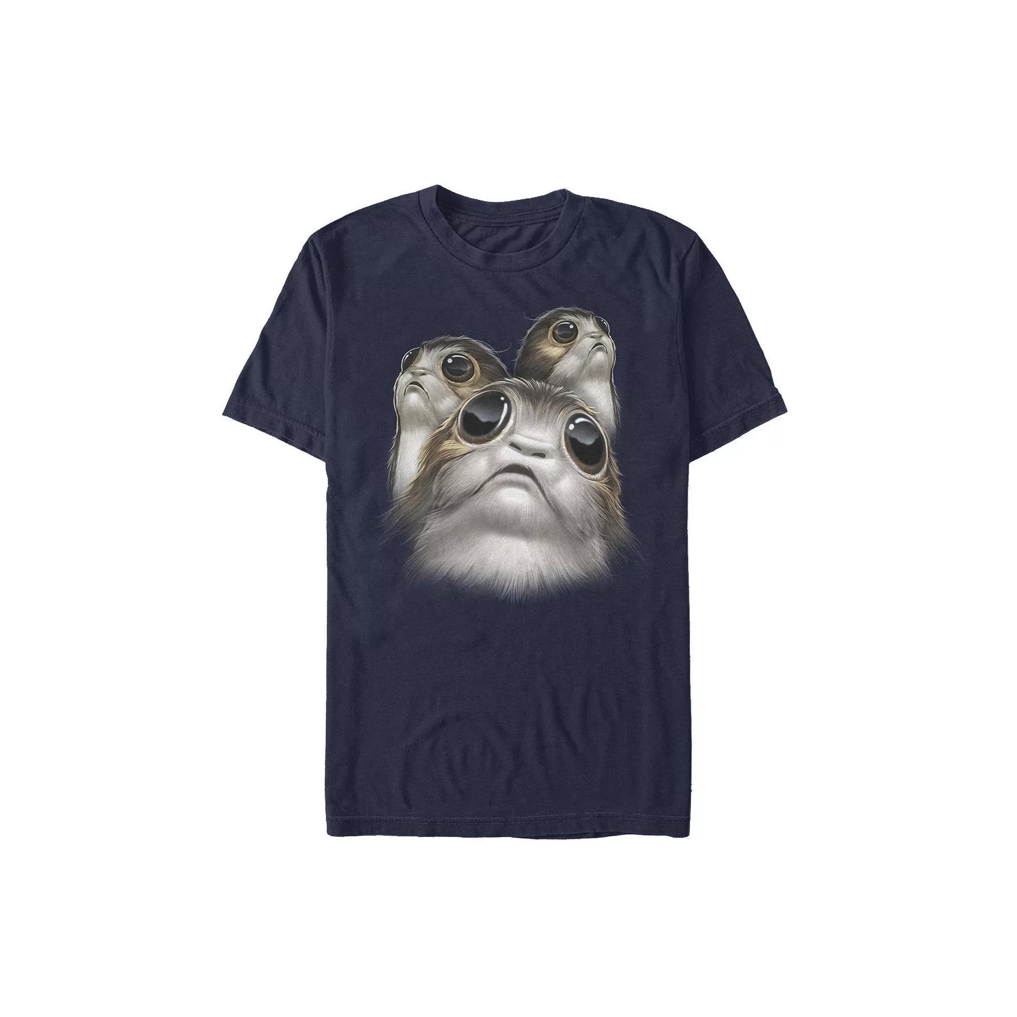 Men's Mens Star Wars Big Face Porgs Tee,  Product Image