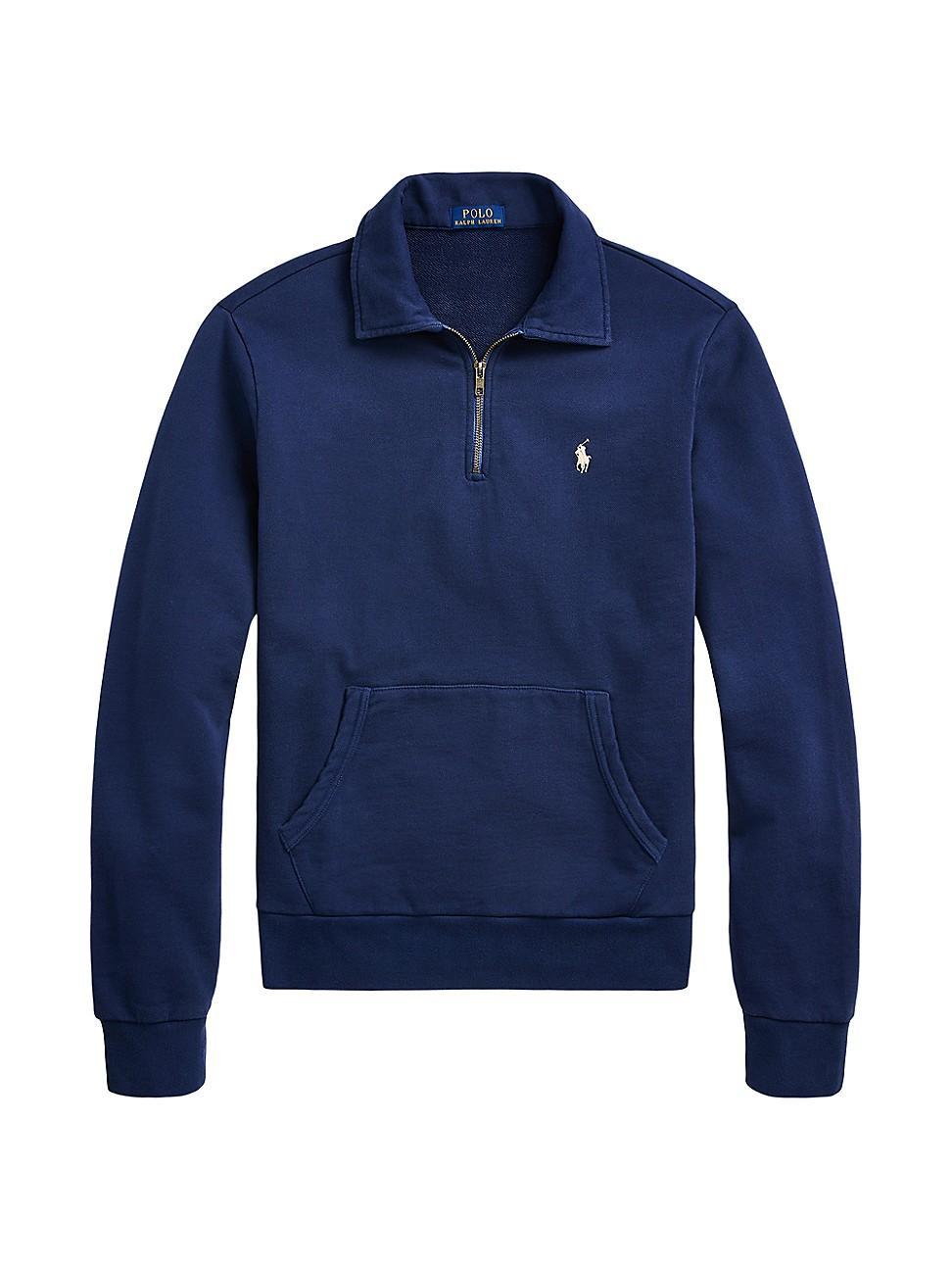 Mens Loopback Terry Half-Zip Pullover Product Image