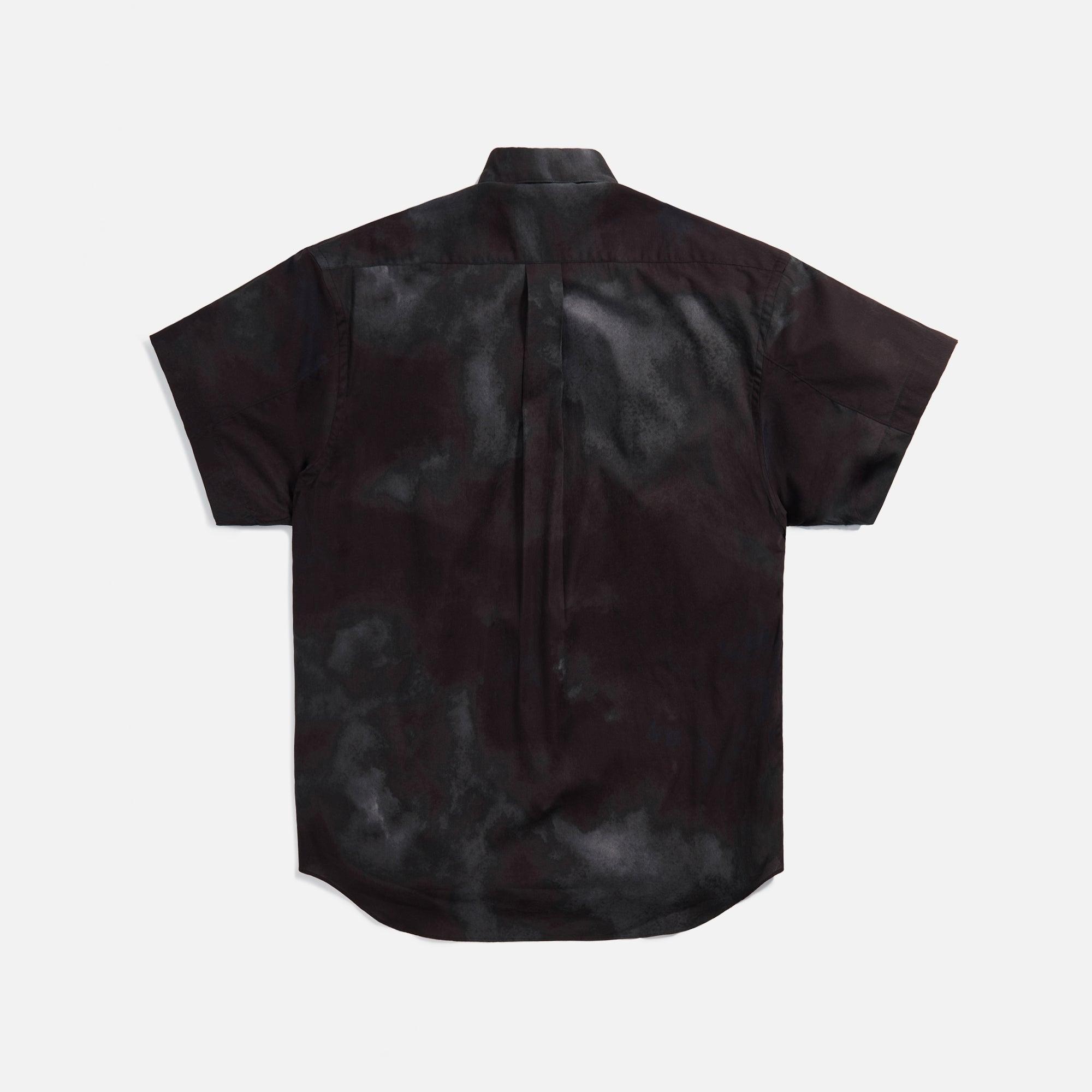 Comme des Gar‡ons Shirt Cotton Poplin Shirt w/ Tye Dye Print - Black Male Product Image