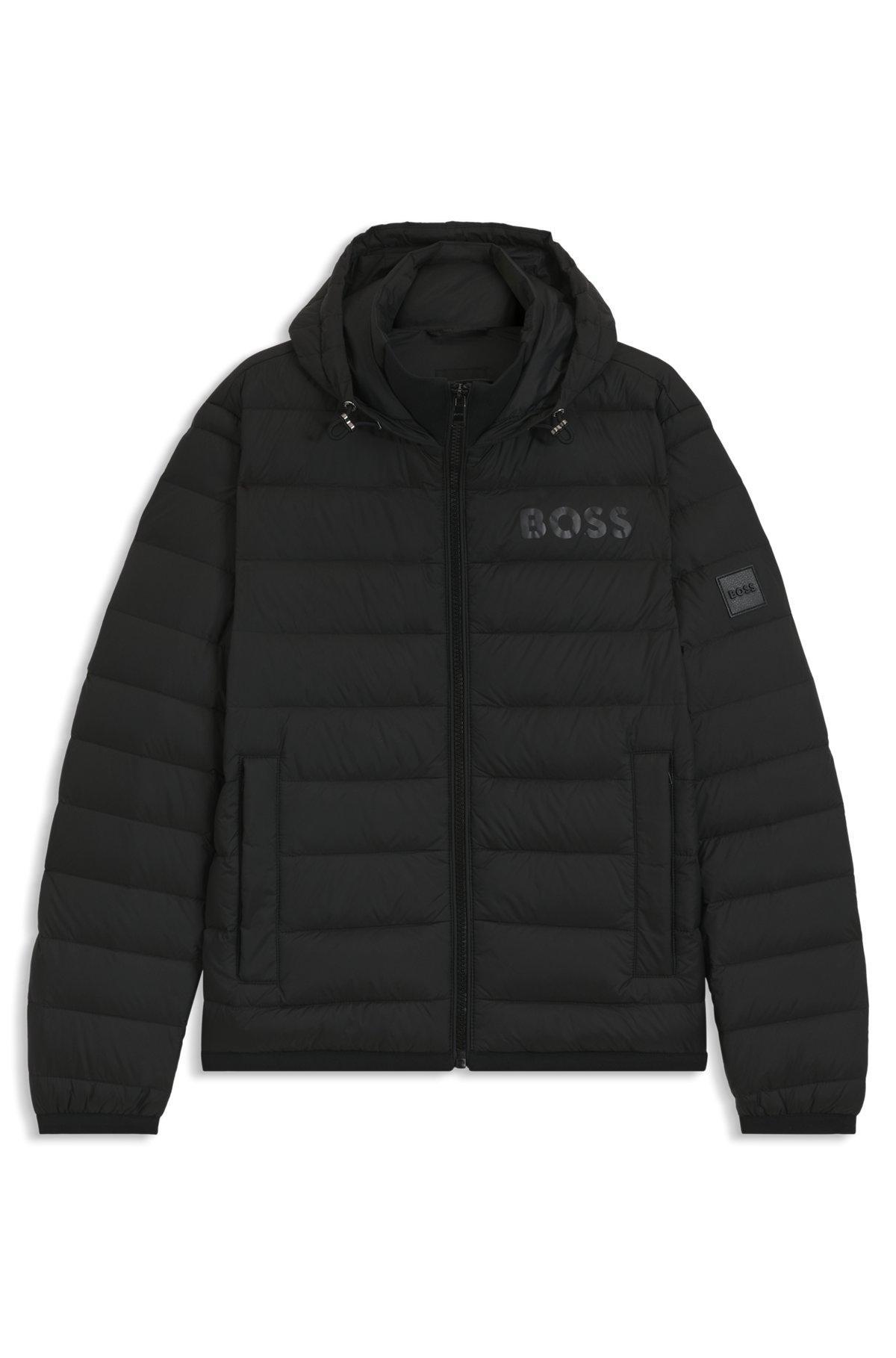 Water-repellent down jacket with tonal logo Product Image
